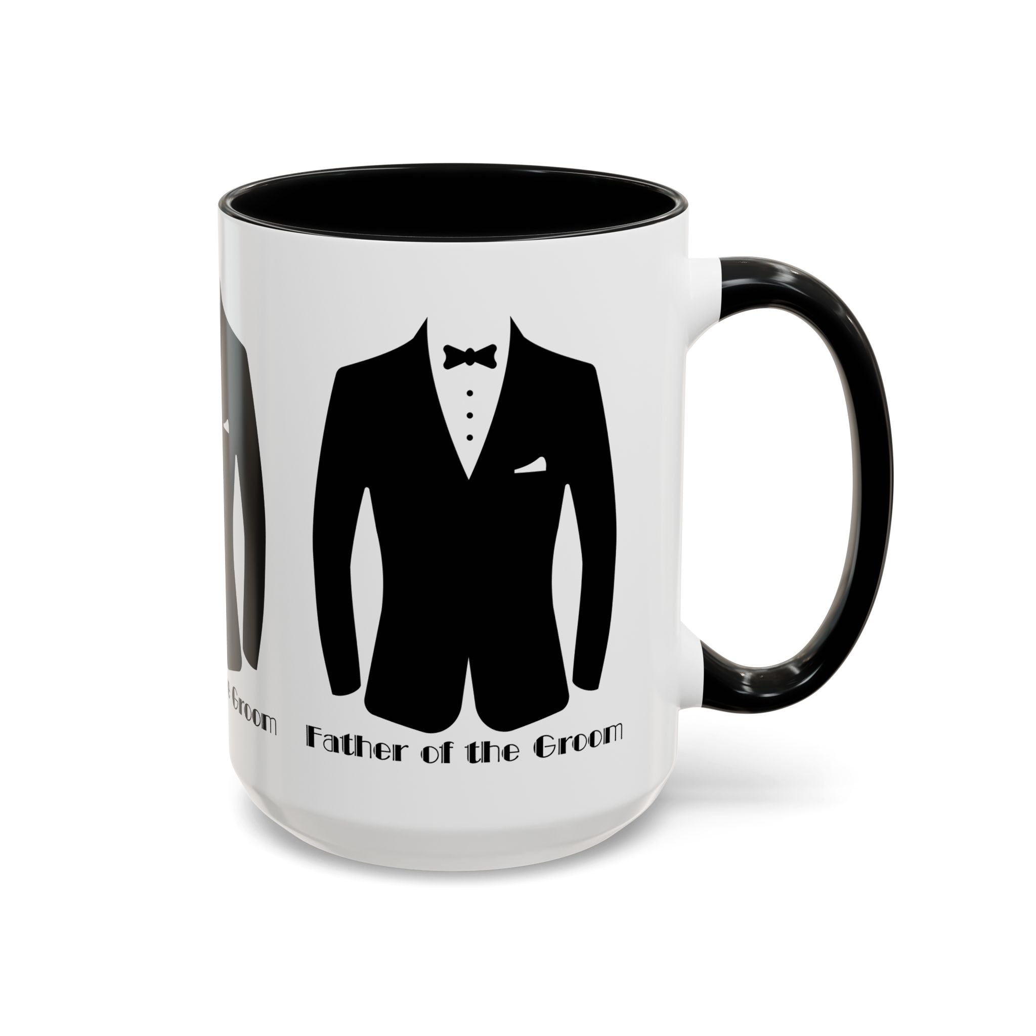 Father of the Groom Accent Coffee Mug 11/15 oz- Perfect Groomsmen Gift, Wedding Keepsake, Stylish Drinkware, Unique Wedding Favor