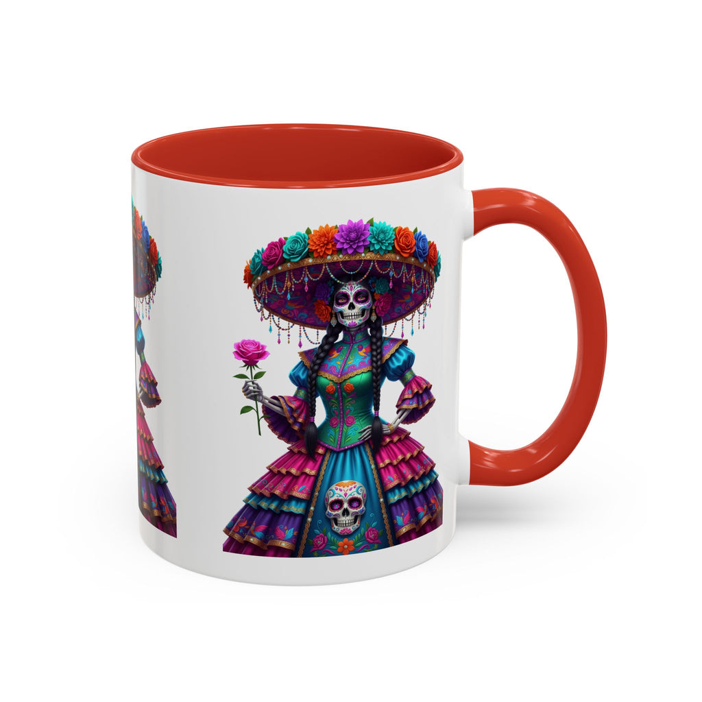 La Catrina Elegante – Día de los Muertos Inspired Artwork, Caffeine Lover Gift, Halloween Decor, Artful Drinkware