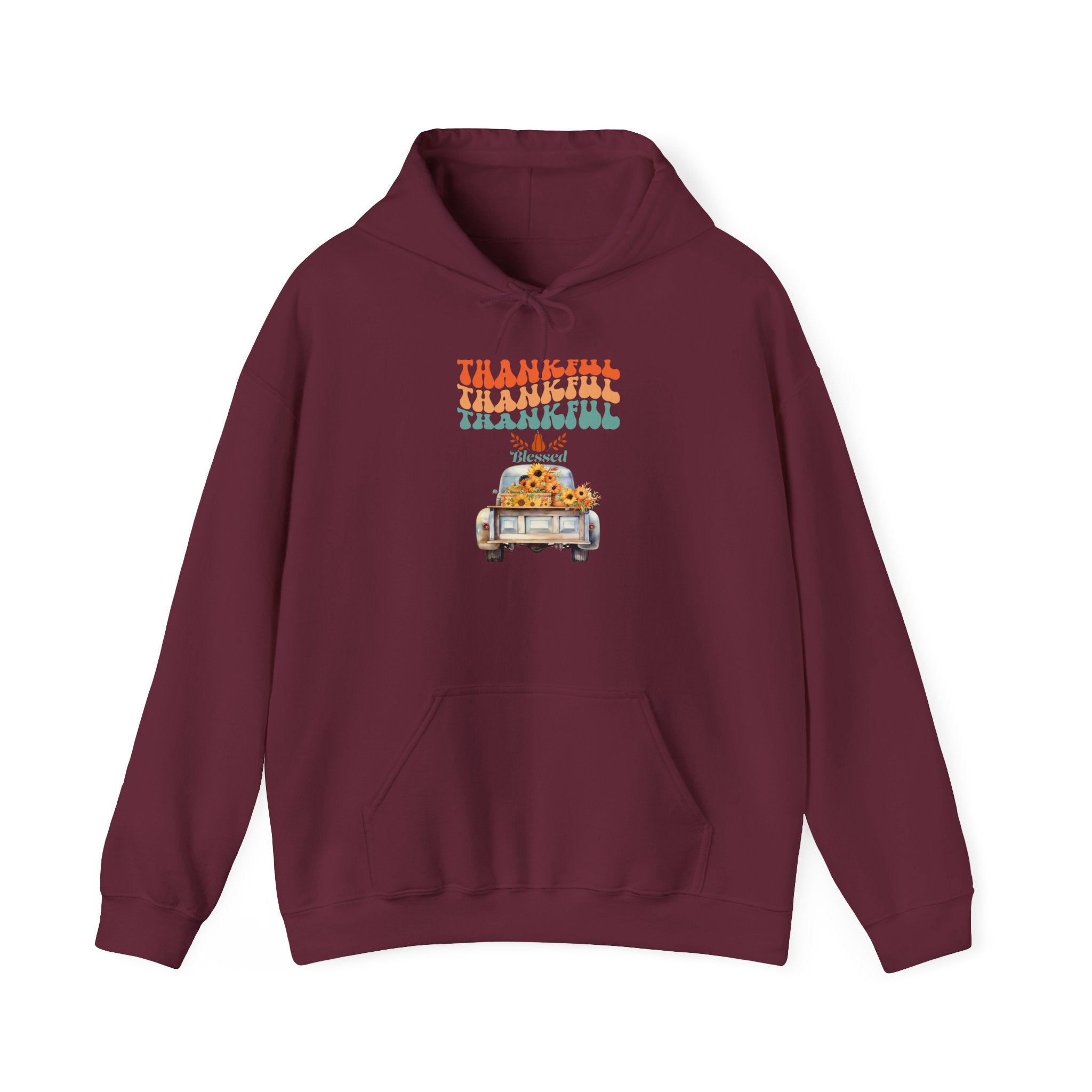 Thankful Vintage Hoodie - Cozy Unisex Sweatshirt for Fall, Thanksgiving Gathering, Gift, Casual Wear, Layering