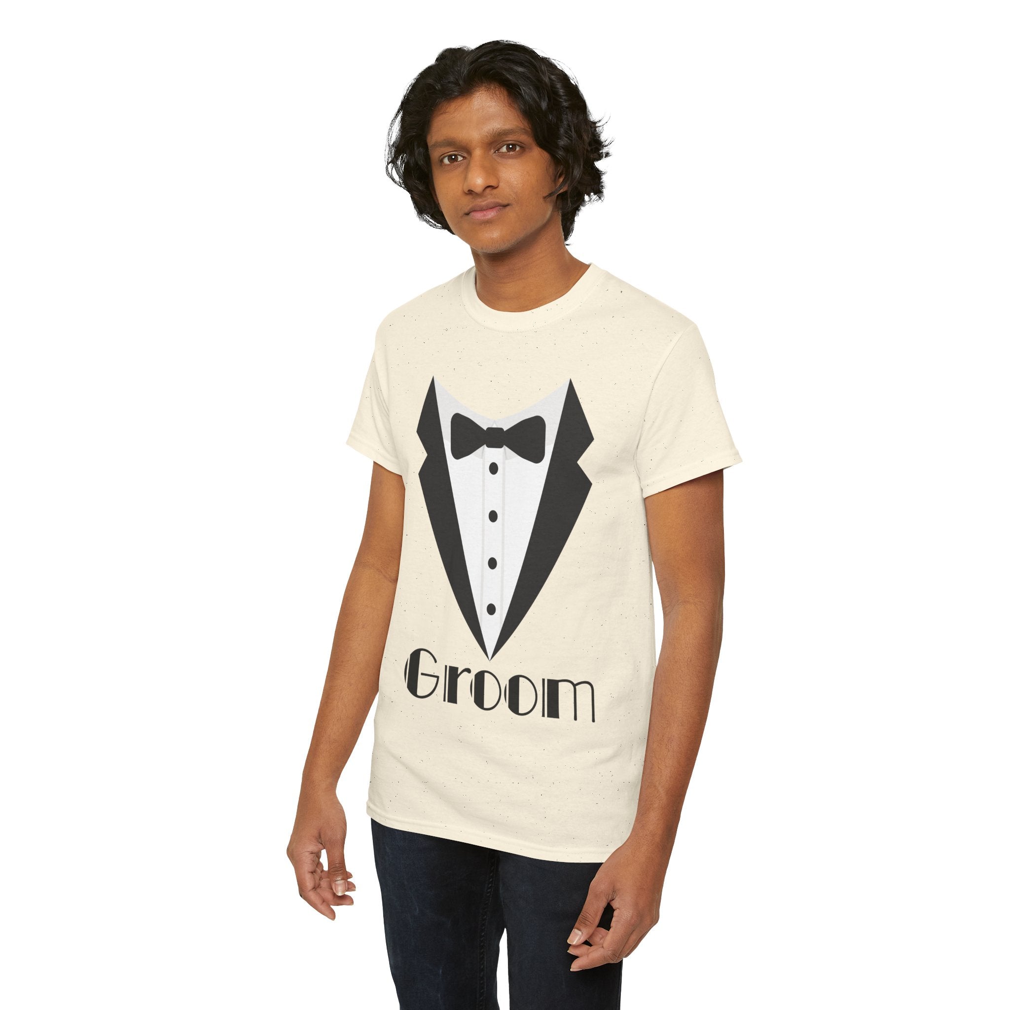 Groom T-Shirt, Unisex Heavy Cotton Tee for Weddings, Bachelor Parties, Groomsmen Gifts, Casual Wear, Bridal Showers