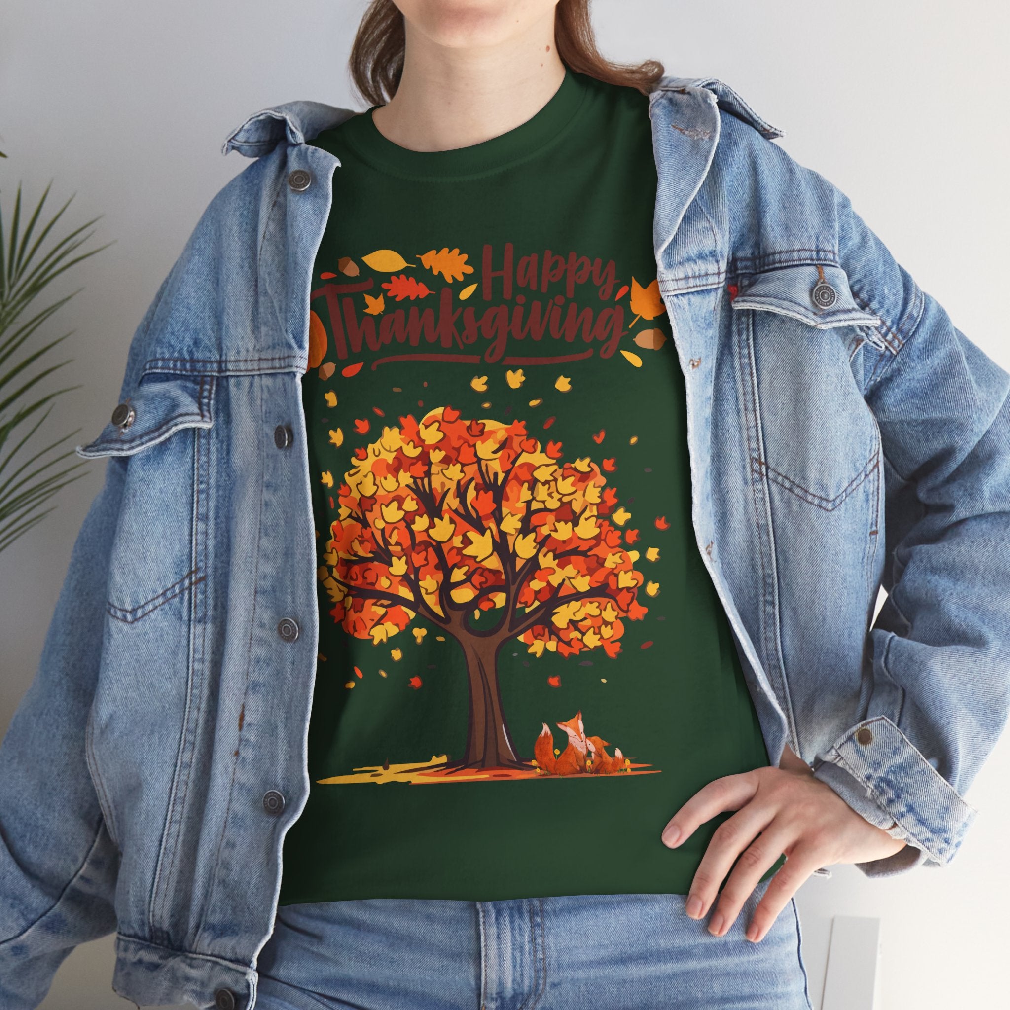 Thanksgiving Tree Tee, Autumn Shirt, Fall Apparel, Family Gathering Top, Seasonal Wear, Thanksgiving Gift