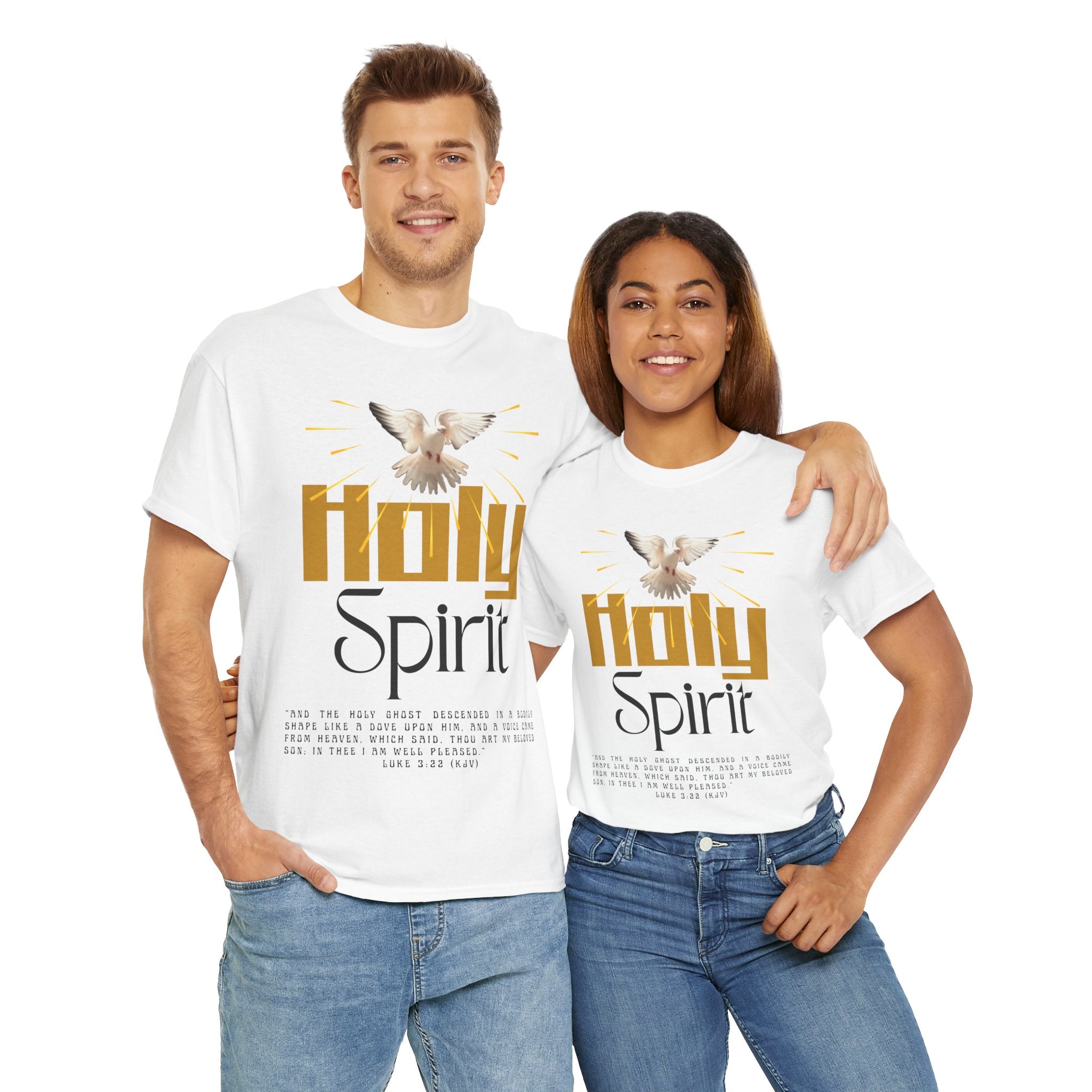 Christian T-shirts, Holy Spirit Unisex Heavy Cotton Tee, Inspirational T-Shirt for Faith Celebration, Christian Gift, Spiritual Attire, Religious Apparel
