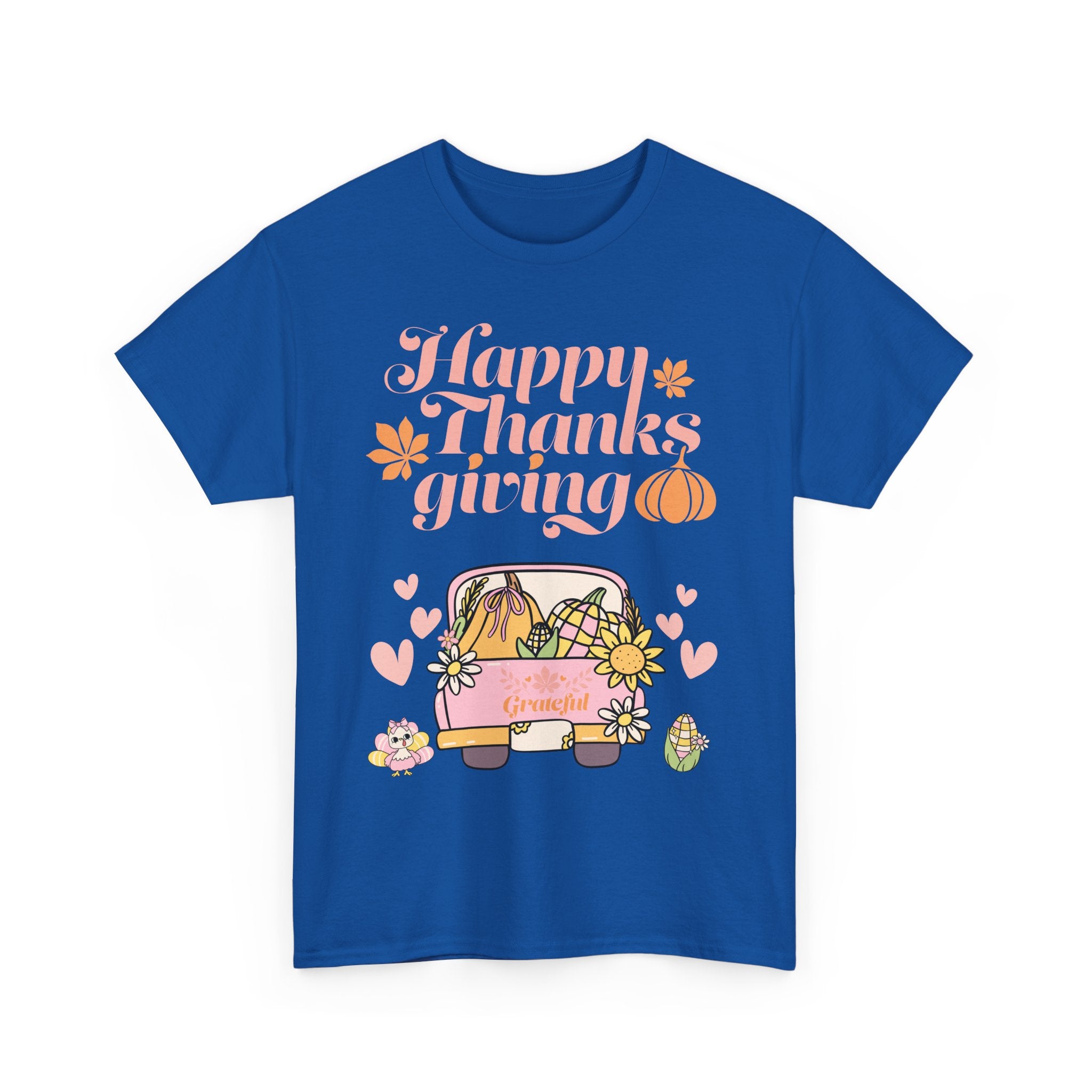 Happy Thanksgiving Unisex Tee | Cozy Autumn Shirt for Family Gatherings, Thanksgiving Celebration, Fall Fashion, Cute Gift Idea