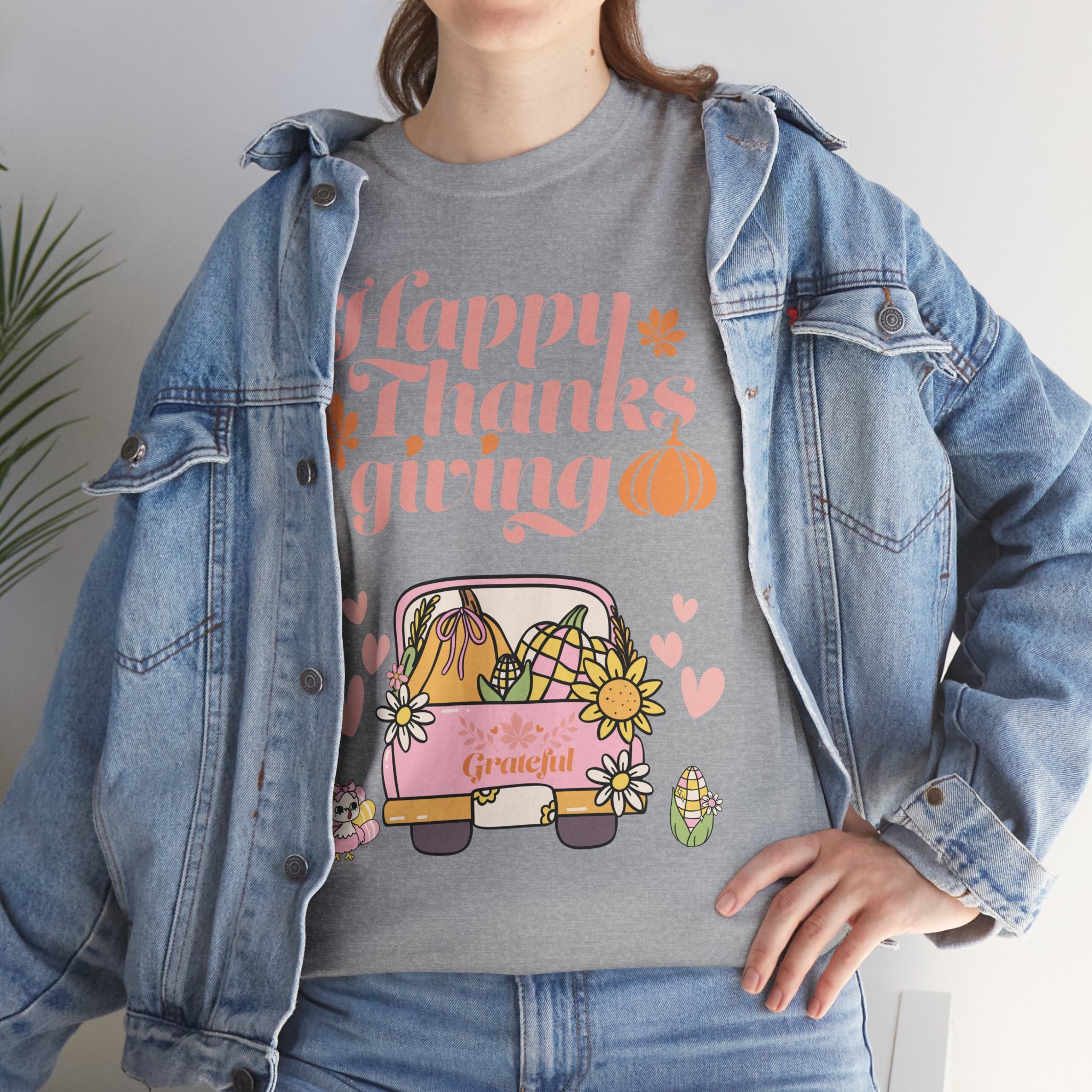 Happy Thanksgiving Unisex Tee | Cozy Autumn Shirt for Family Gatherings, Thanksgiving Celebration, Fall Fashion, Cute Gift Idea