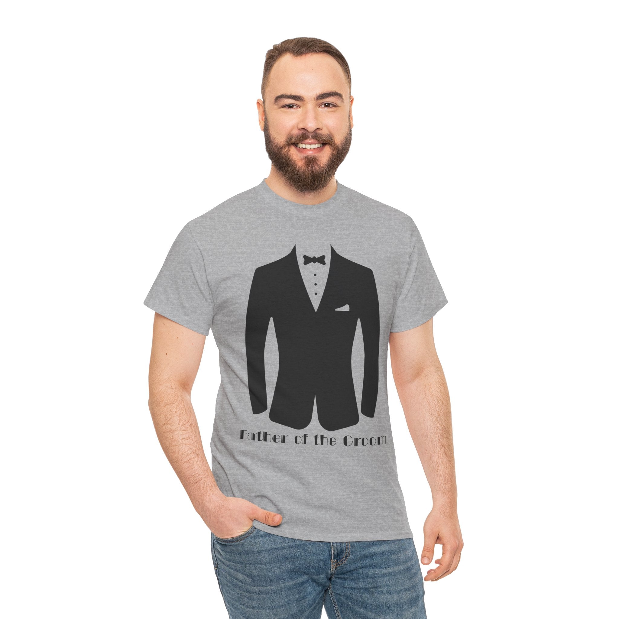 Father of the Groom Party Tee, Wedding Gift, Unisex Cotton Shirt, Groom's Party Shirt, Bridal Party Attire