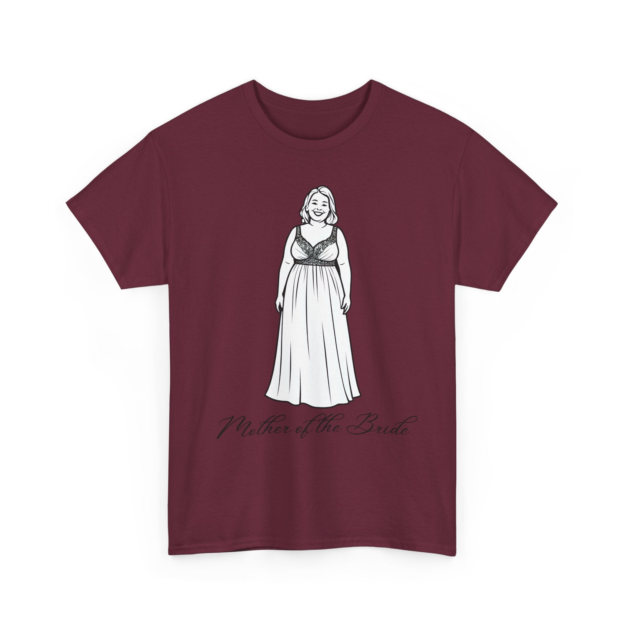 Mother of the Bride Tee, Plus Size Wedding Shirt, Unisex Cotton T-Shirt, Bridal Party Gift, Fun Wedding Day Apparel