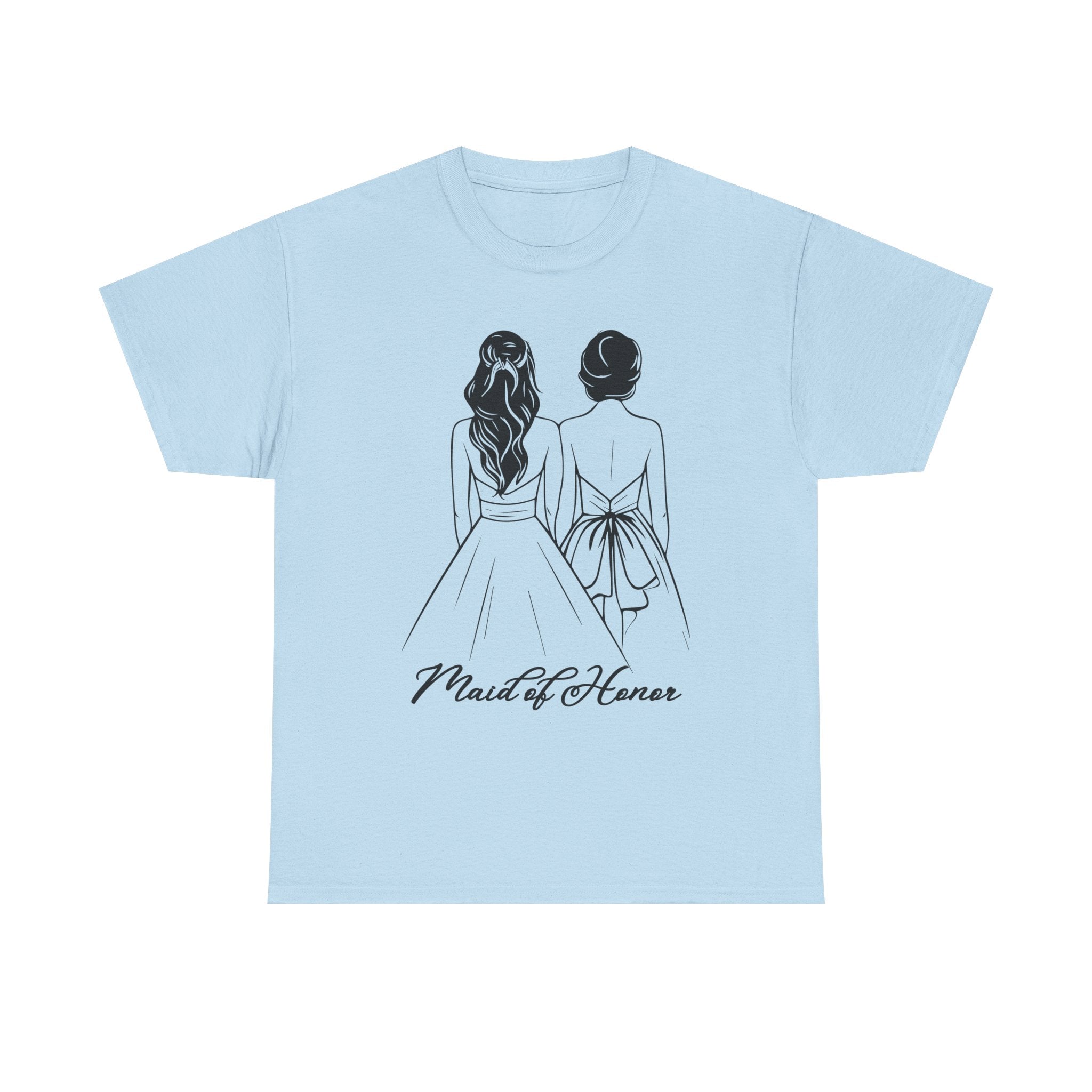 Maid of Honor Tee, Unisex Heavy Cotton T-Shirt, Wedding Gift, Bridal Party Attire, Customizable Bridal Wear, Fun Bachelorette Shirt