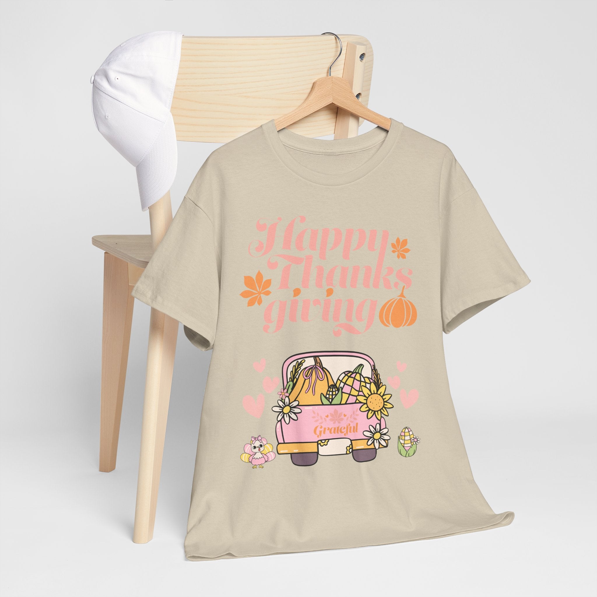 Happy Thanksgiving Unisex Tee | Cozy Autumn Shirt for Family Gatherings, Thanksgiving Celebration, Fall Fashion, Cute Gift Idea