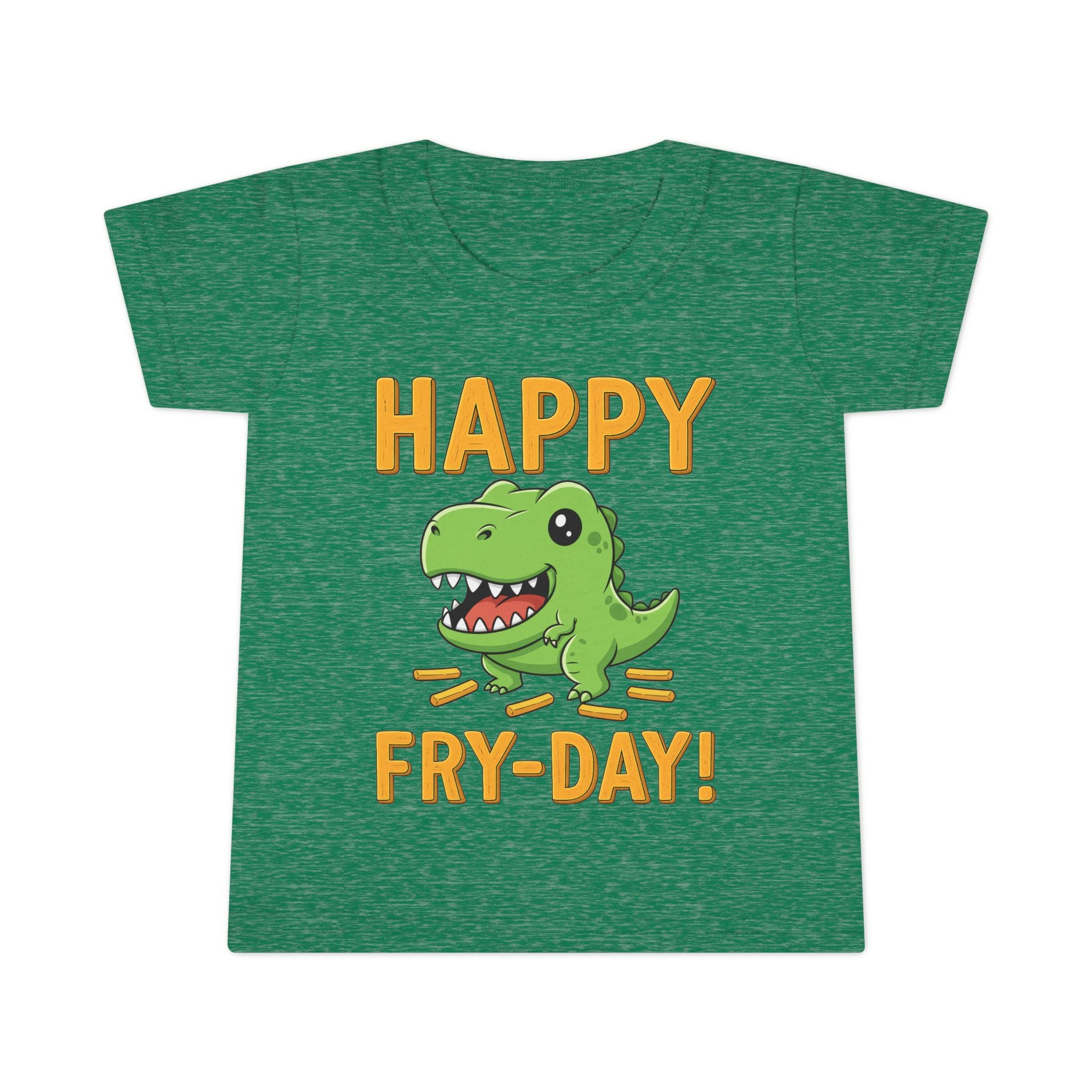 Dino Fry-Day Toddler T-Shirt, Fun Kids Tee, Dinosaur Shirt for Toddlers, Cute Children's Clothing, Toddler Gift Idea