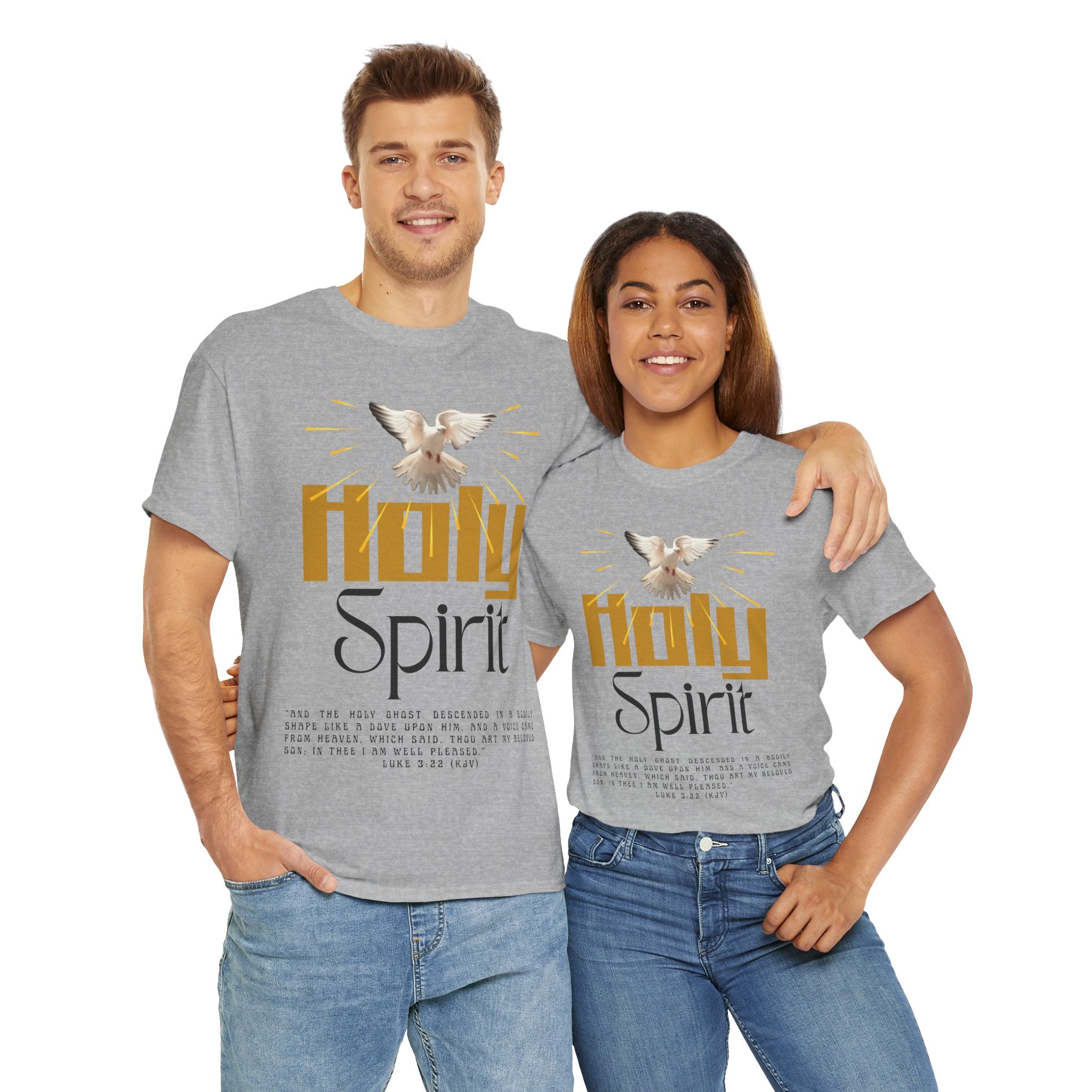 Christian T-shirts, Holy Spirit Unisex Heavy Cotton Tee, Inspirational T-Shirt for Faith Celebration, Christian Gift, Spiritual Attire, Religious Apparel