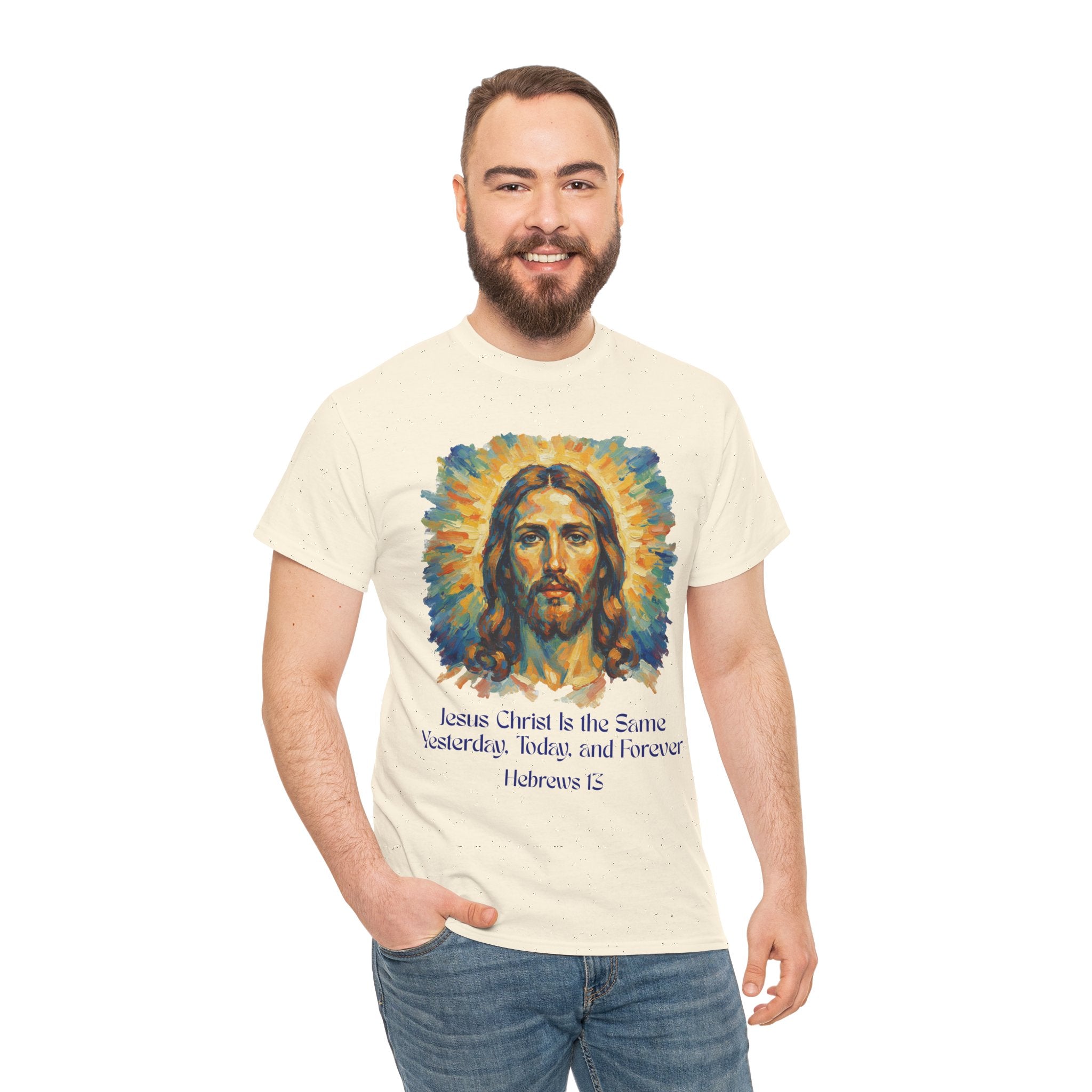 Jesus Portrait – Van Gogh Inspired Style Religious Inspirational Tee - Jesus Christ Design, Faith Shirt, Christian Clothing, Birthday Gift, Everyday Wear