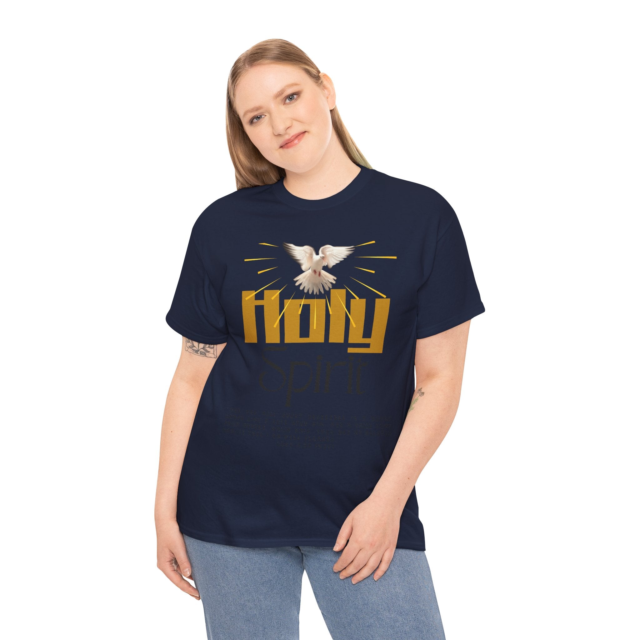 Christian T-shirts, Holy Spirit Unisex Heavy Cotton Tee, Inspirational T-Shirt for Faith Celebration, Christian Gift, Spiritual Attire, Religious Apparel