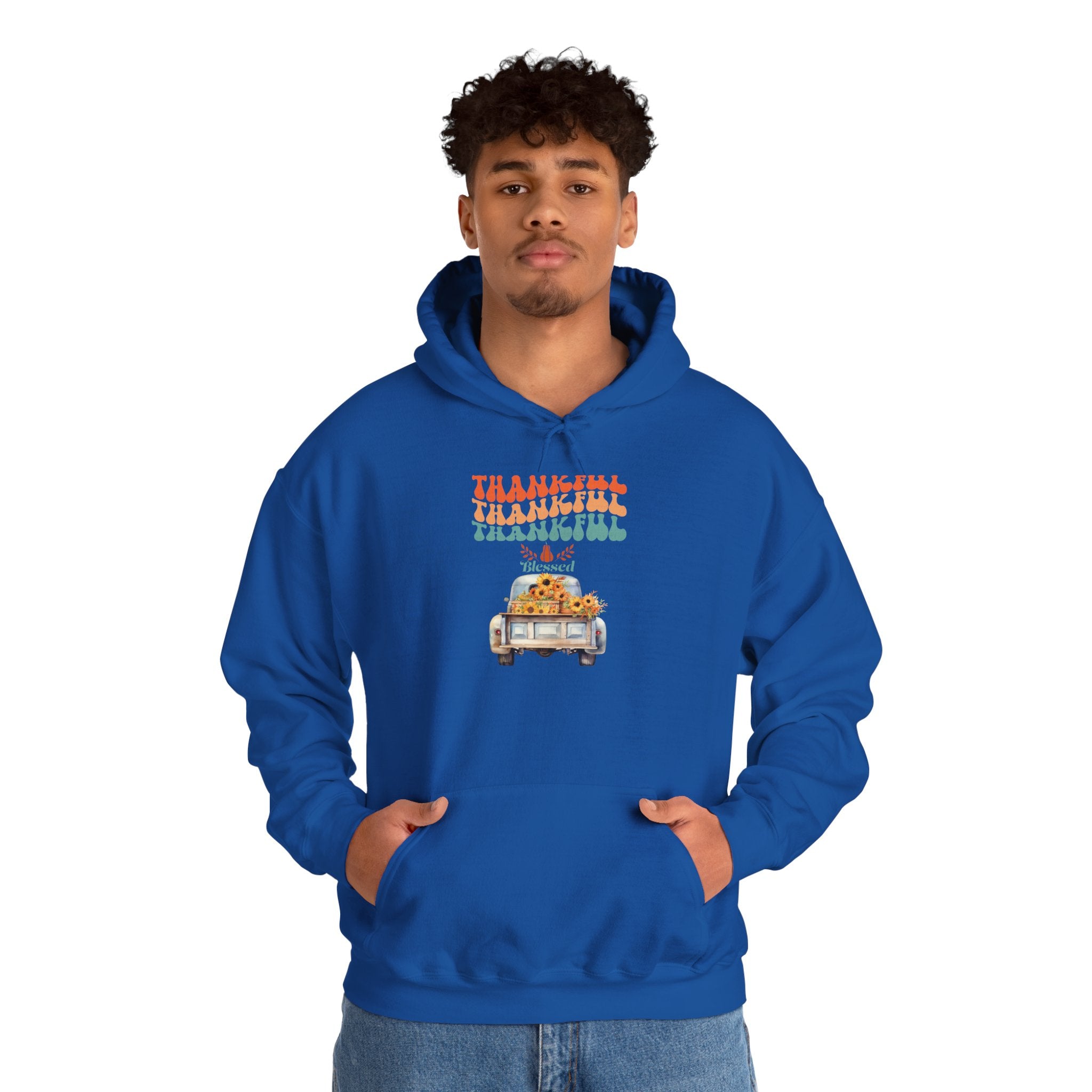 Thankful Vintage Hoodie - Cozy Unisex Sweatshirt for Fall, Thanksgiving Gathering, Gift, Casual Wear, Layering