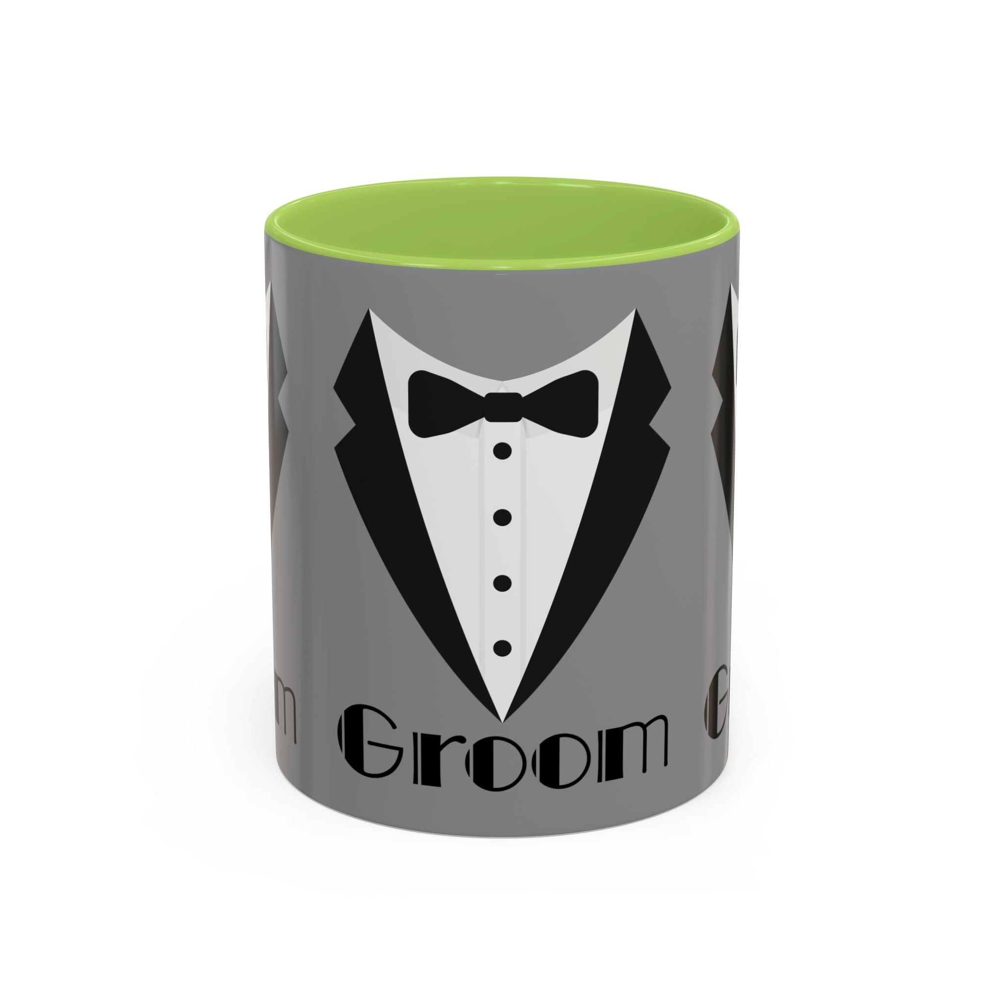 Groom Coffee Mug, Wedding Gift, Groomsmen Party Mug, Black and White Accent Mug, Engagement Celebration