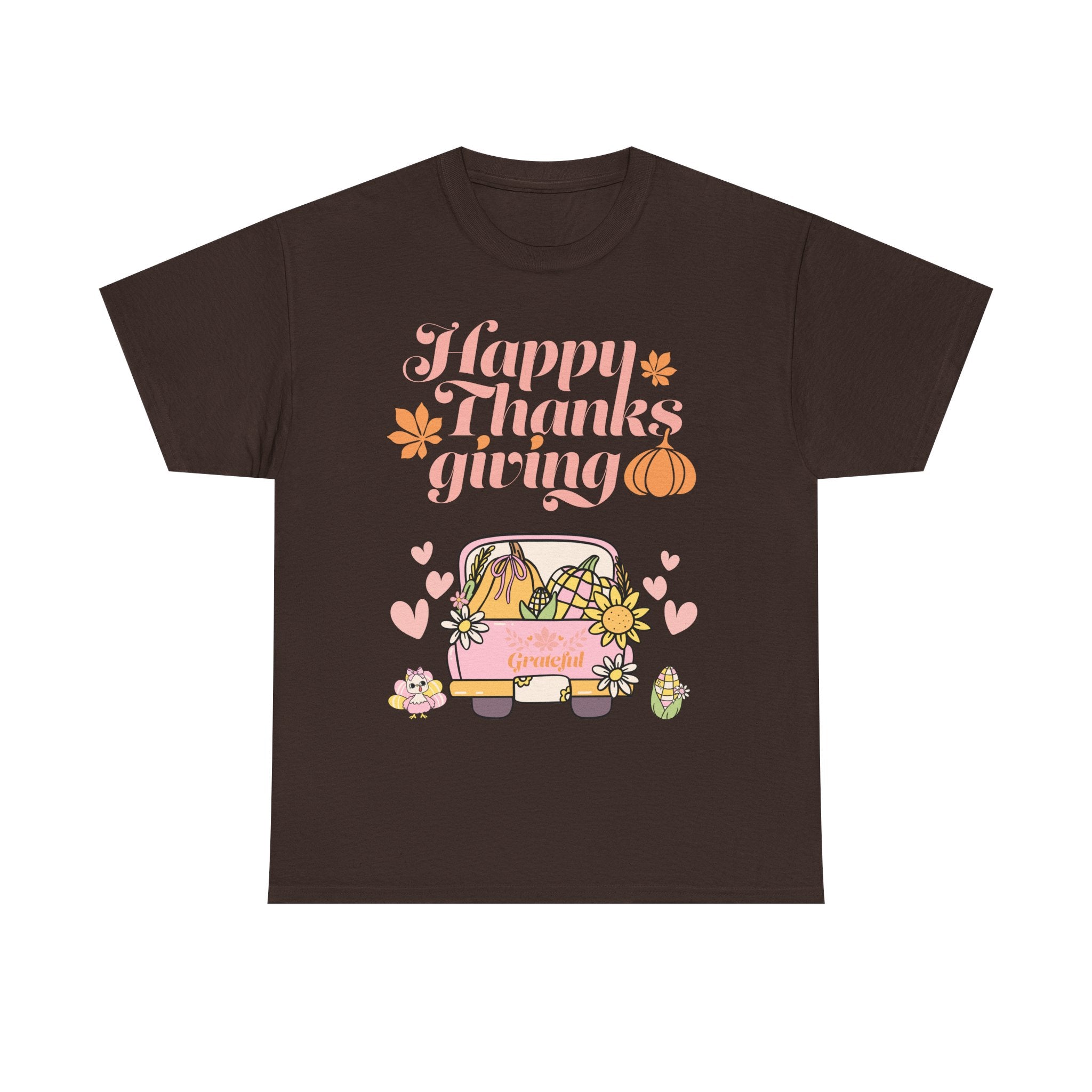 Happy Thanksgiving Unisex Tee | Cozy Autumn Shirt for Family Gatherings, Thanksgiving Celebration, Fall Fashion, Cute Gift Idea
