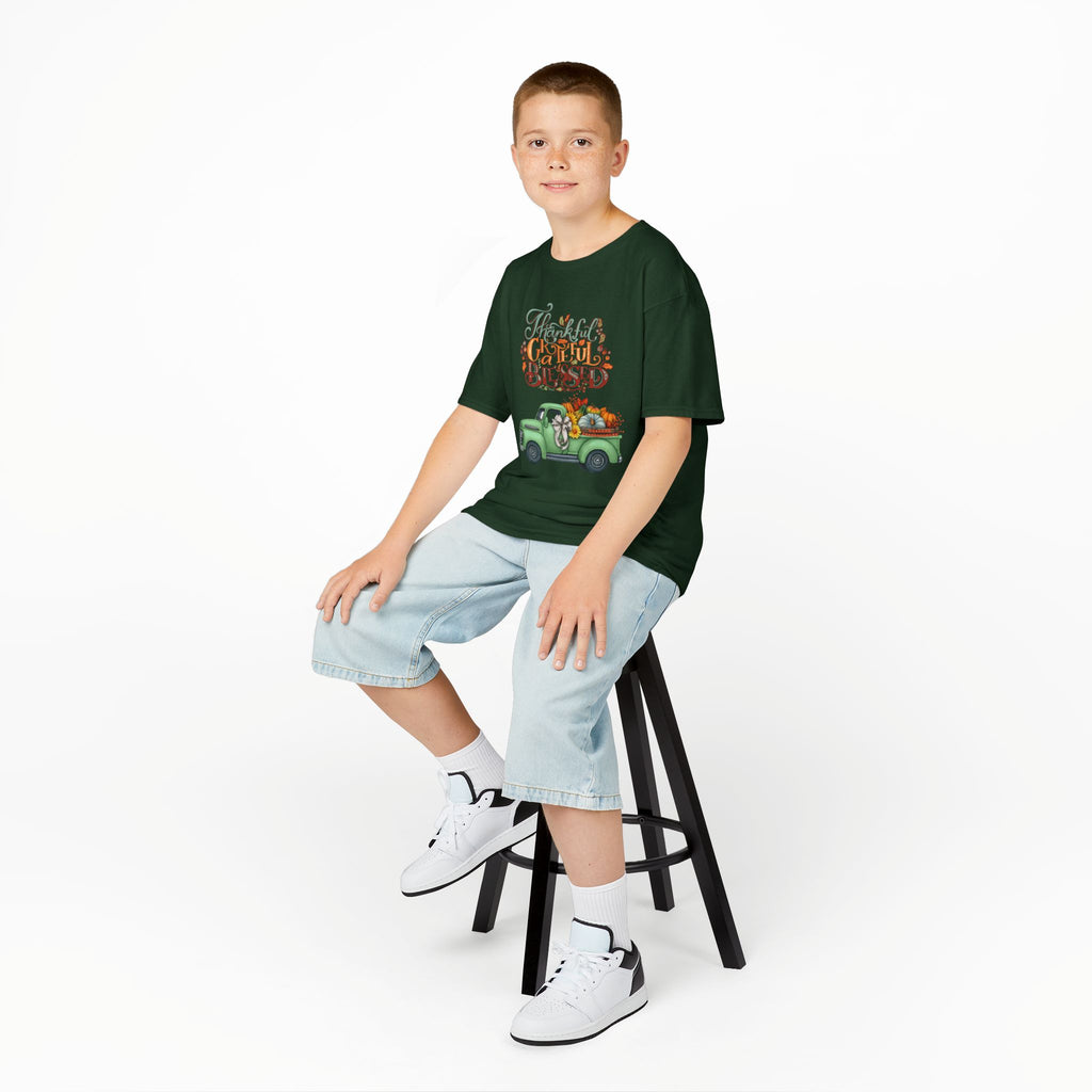 Blessed Fall Kids Tee, Adorable Autumn Shirt, Cute Harvest T-Shirt, Thanksgiving Gift for Kids, Comfy Cotton Youth Apparel