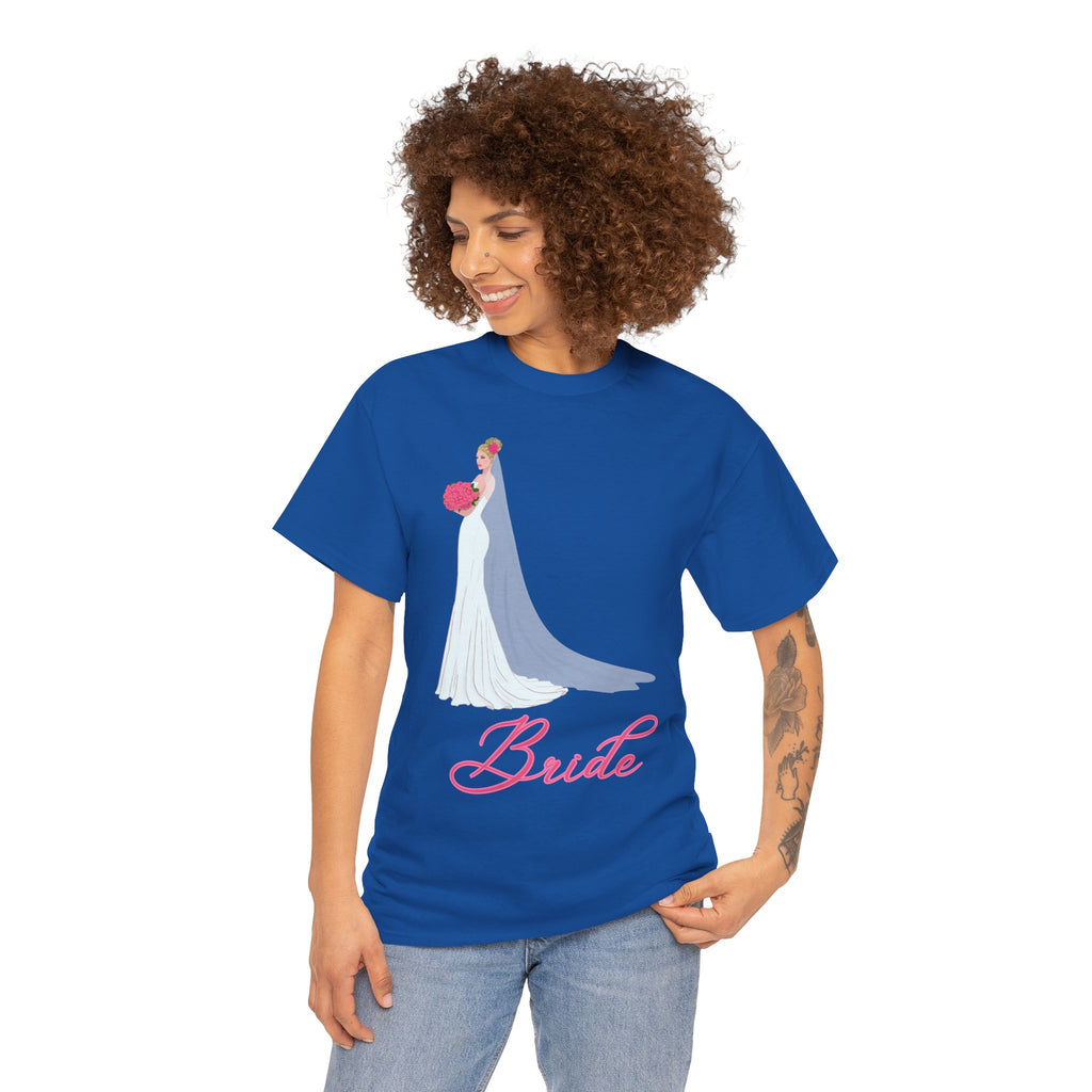 Bride Unisex Heavy Cotton Tee, Wedding Gift, Bridal Party Shirt, Engagement Party Top, Bride T-Shirt, Bridal Shower Attire