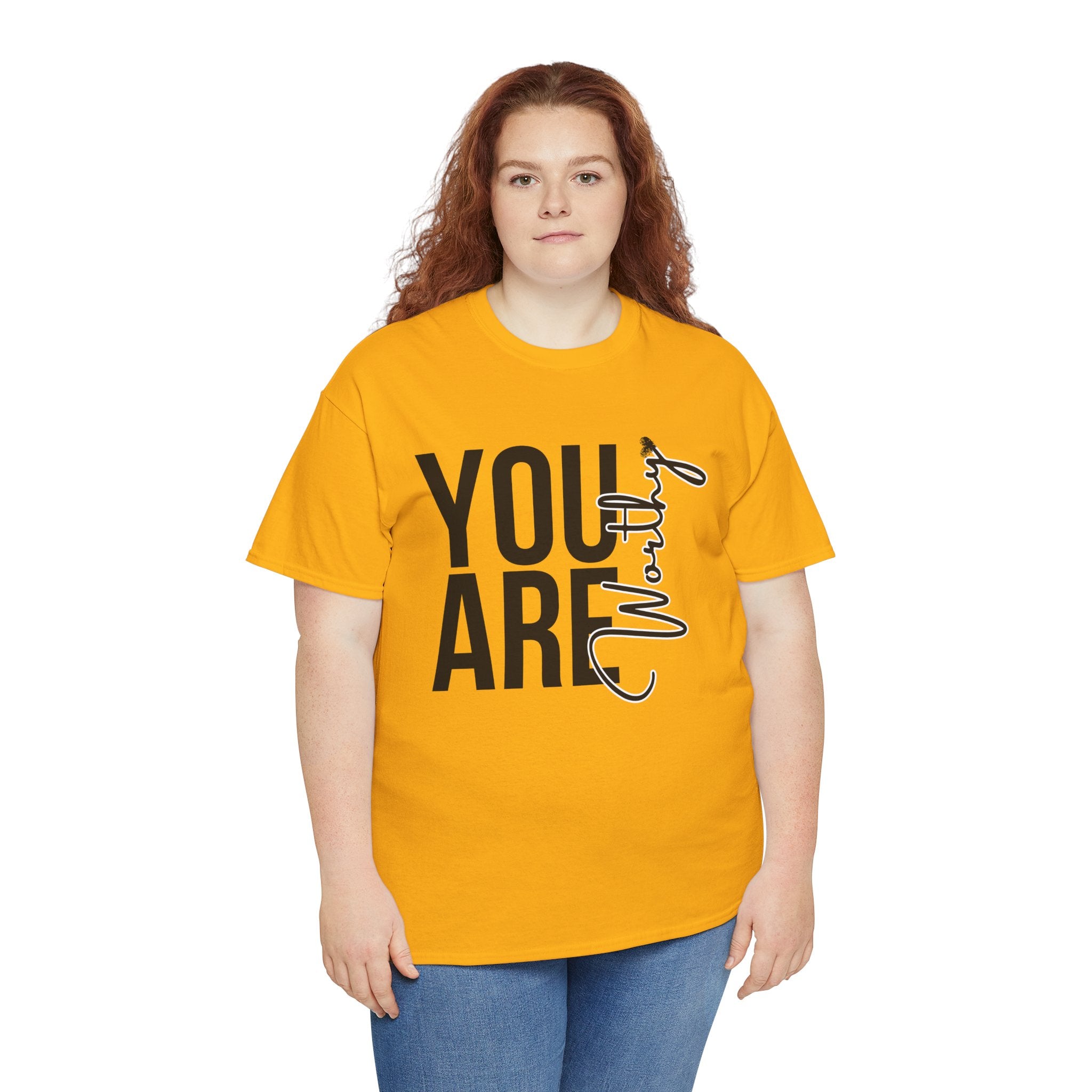 You Are Worthy Unisex Heavy Cotton Tee, Motivational Quote Shirt, Gift for Friends, Self-Love Tee, Uplifting Apparel, Positive [...]