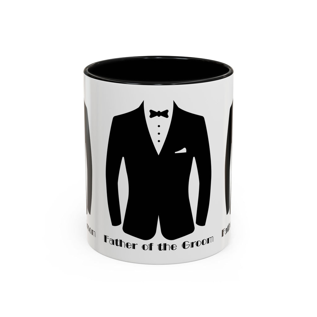Father of the Groom Accent Coffee Mug 11/15 oz- Perfect Groomsmen Gift, Wedding Keepsake, Stylish Drinkware, Unique Wedding Favor