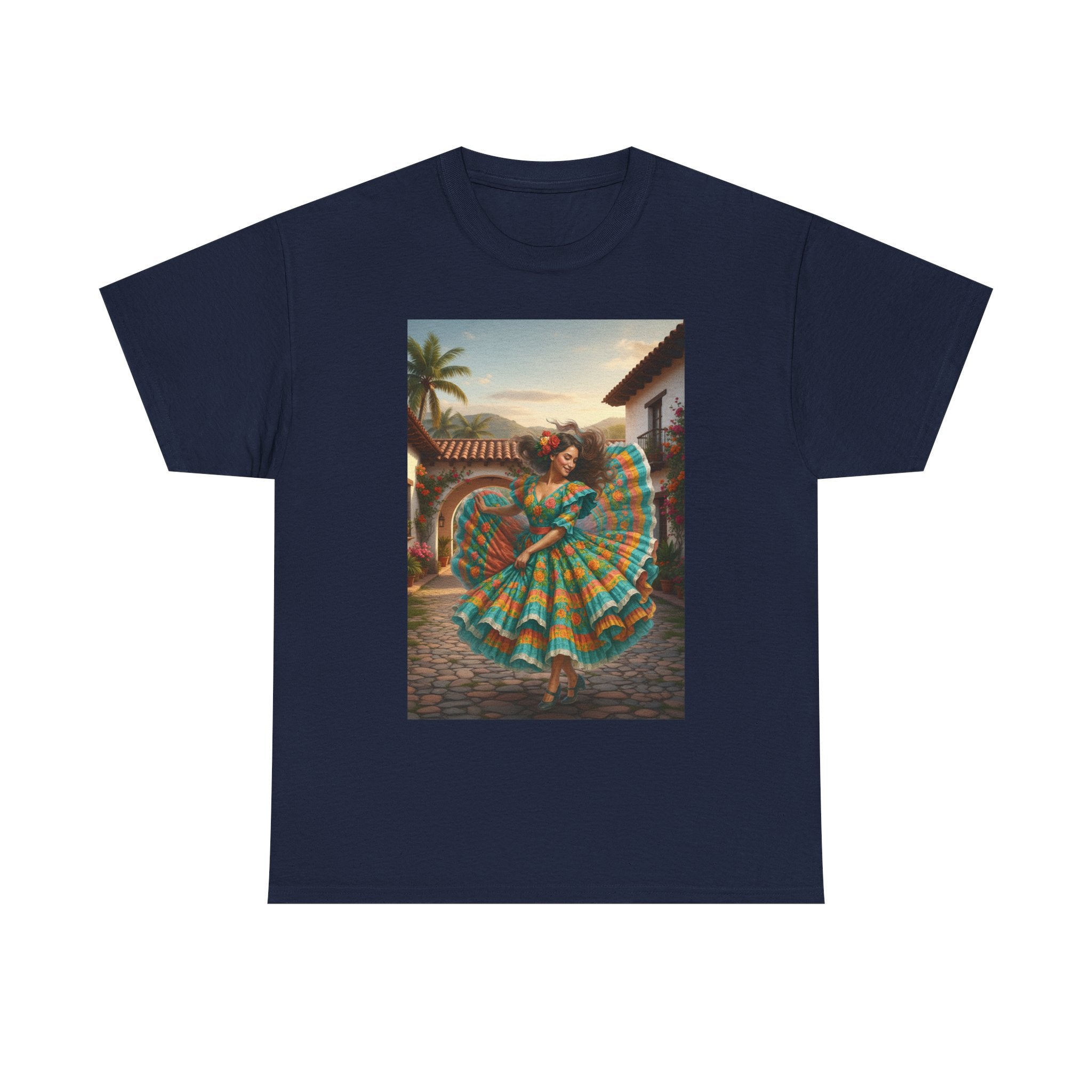 Folklórico Dancer Vibrant Graphic Tee - Perfect for Festivals, Casual Outings, Gifts, Dance Lovers, Unisex Fashion