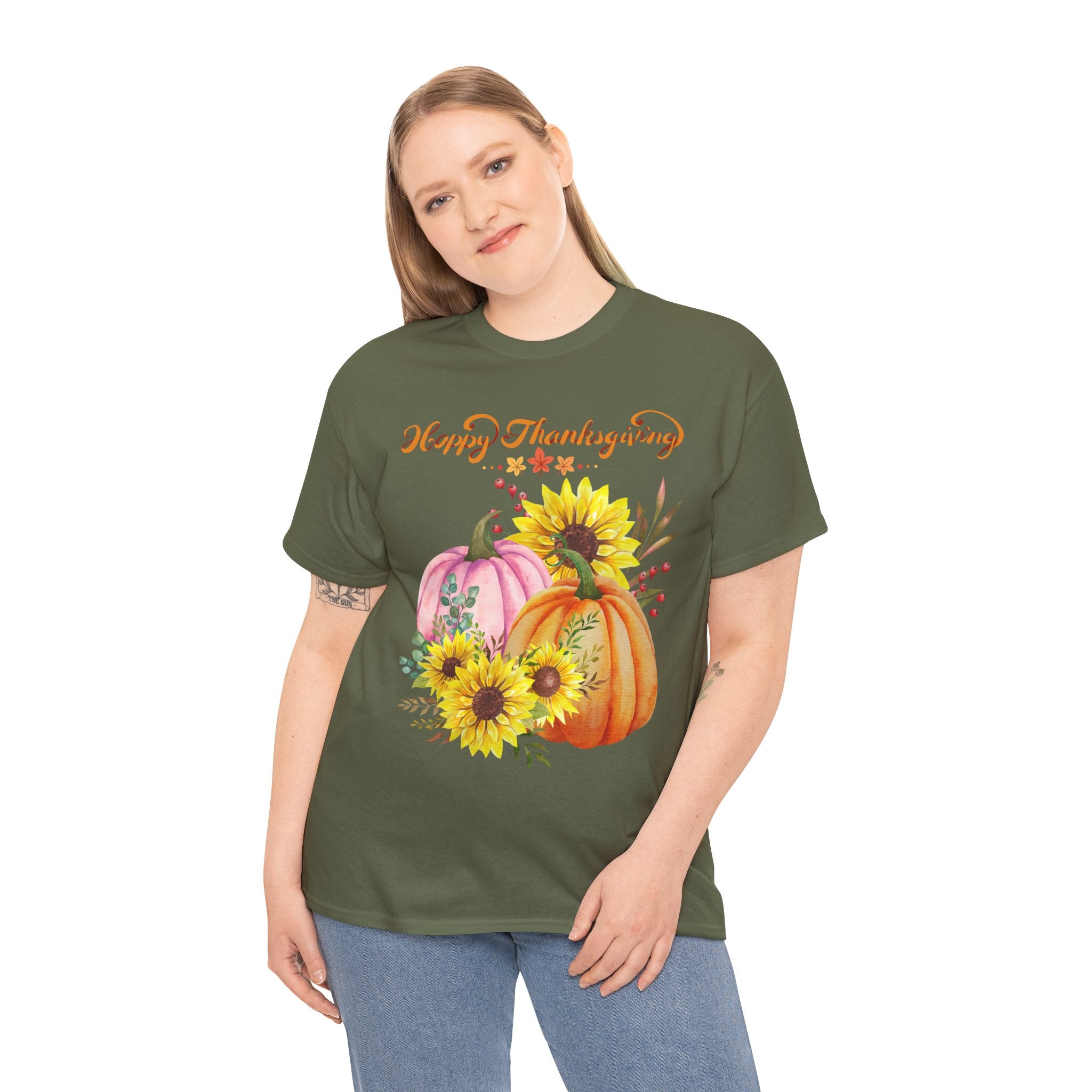 Thanksgiving T-shirts, Pumpkin Tee, Autumn Shirt, Unisex Fall Apparel, Holiday Gift, Cozy Outfit, Harvest Festival Clothing