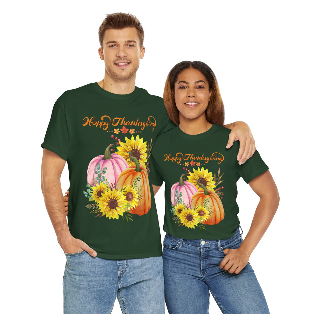 Thanksgiving T-shirts, Pumpkin Tee, Autumn Shirt, Unisex Fall Apparel, Holiday Gift, Cozy Outfit, Harvest Festival Clothing