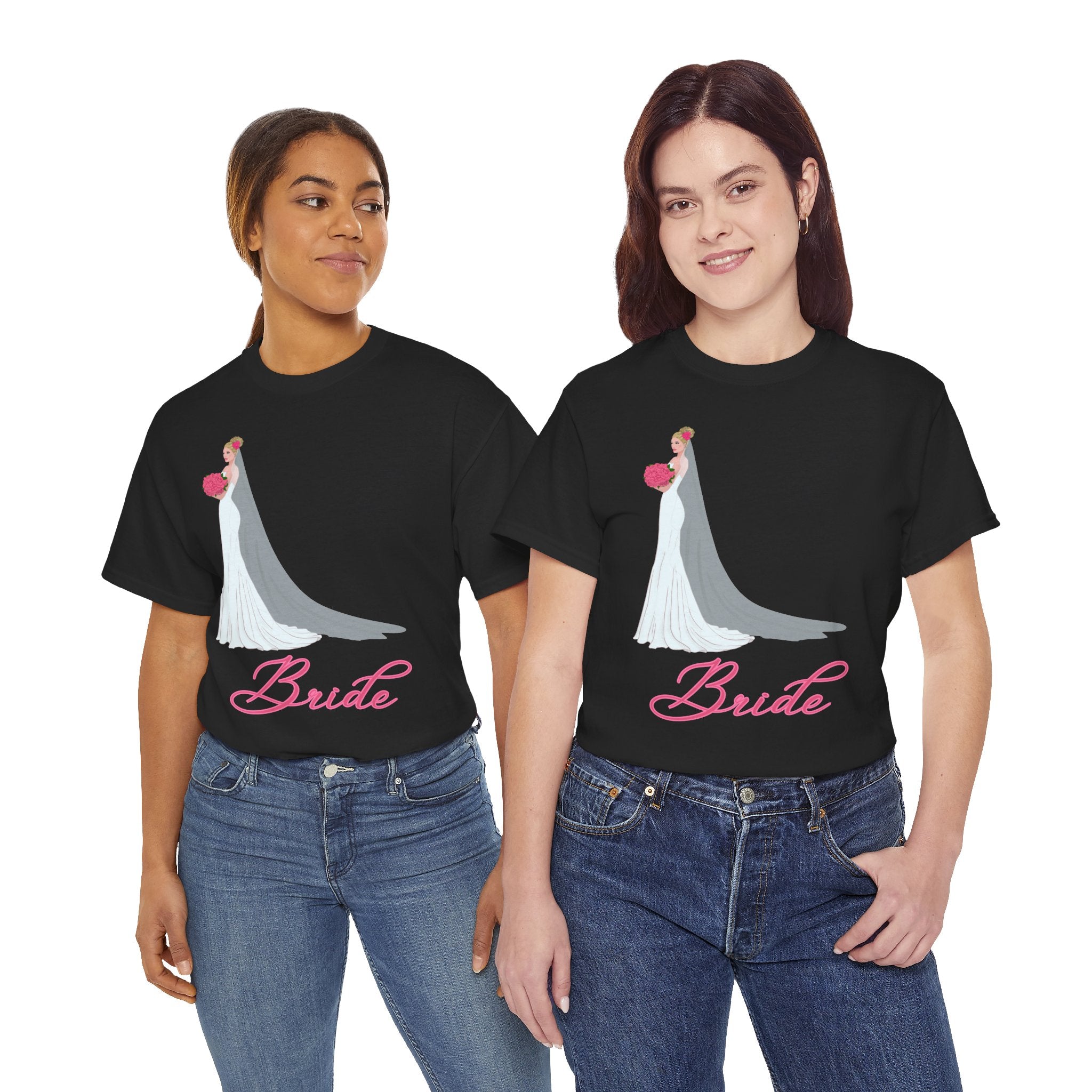 Bride Unisex Heavy Cotton Tee, Wedding Gift, Bridal Party Shirt, Engagement Party Top, Bride T-Shirt, Bridal Shower Attire
