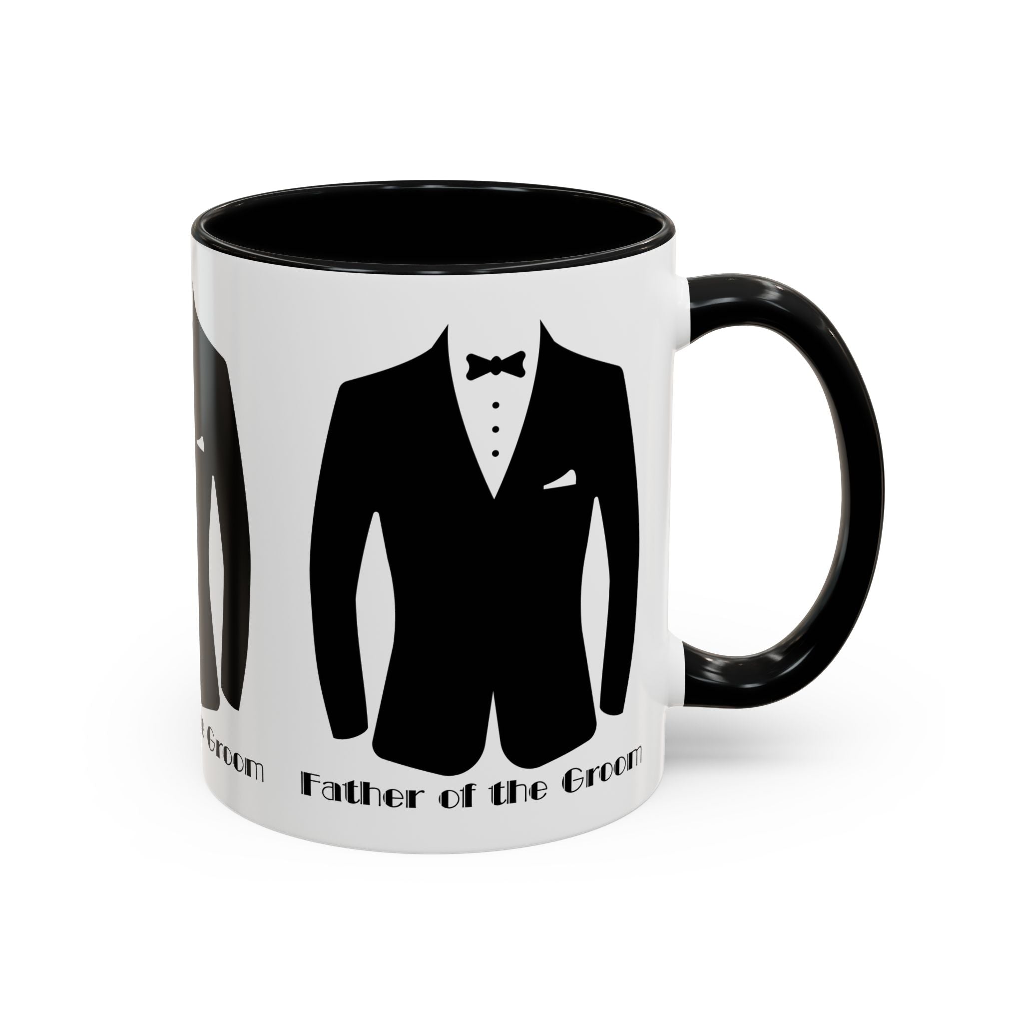 Father of the Groom Accent Coffee Mug 11/15 oz- Perfect Groomsmen Gift, Wedding Keepsake, Stylish Drinkware, Unique Wedding Favor
