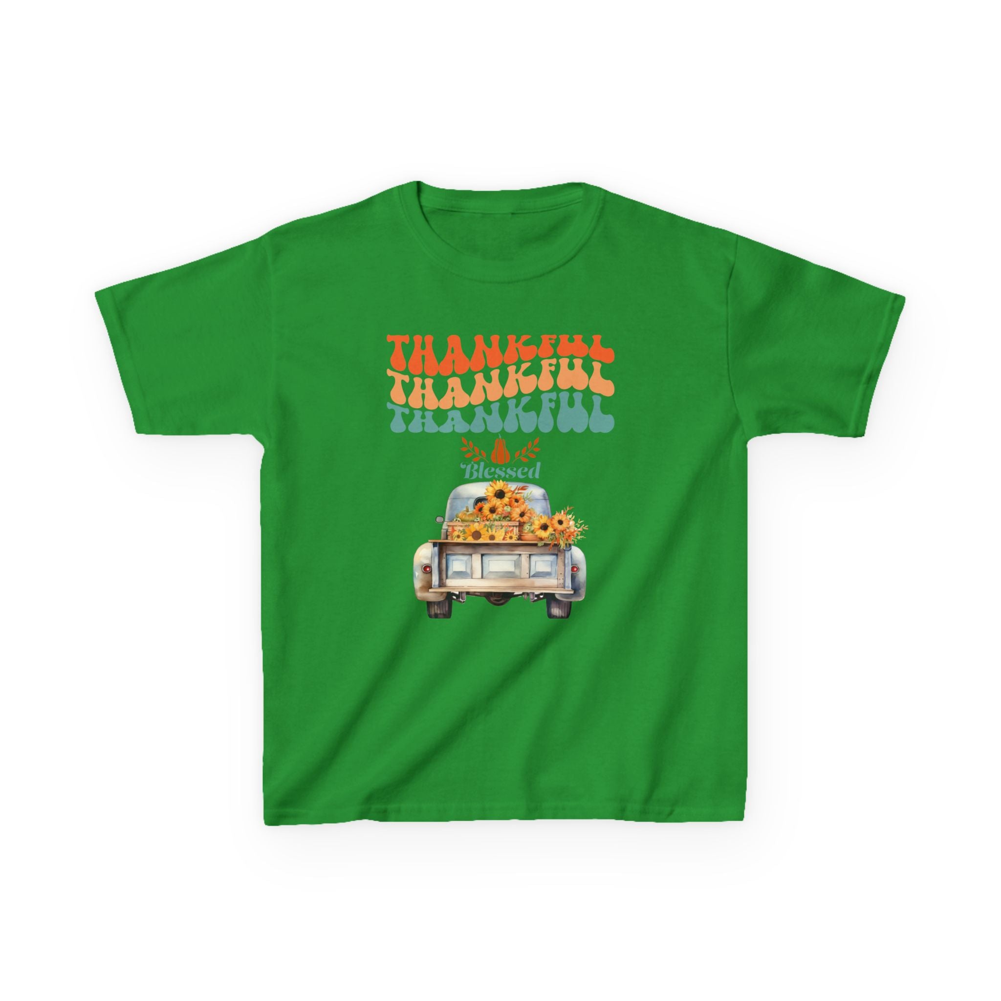 Thankful Kids Tee | Cute Autumn T-Shirt | Thanksgiving Gift | Kids Holiday Wear | Family Gathering Apparel