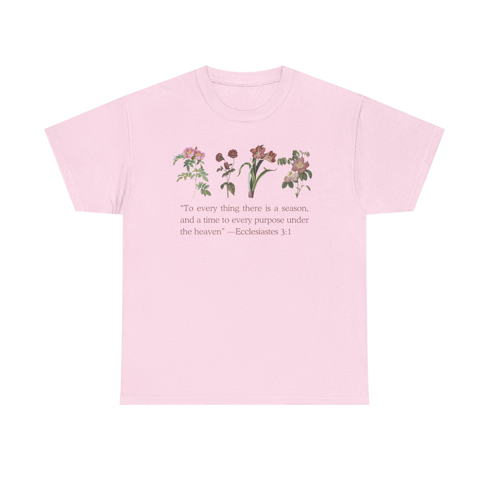 Christian -Biblical Inspirational Floral Quote Tee, Nature Lover Gift, Eco-Friendly Fashion, Casual Everyday Wear