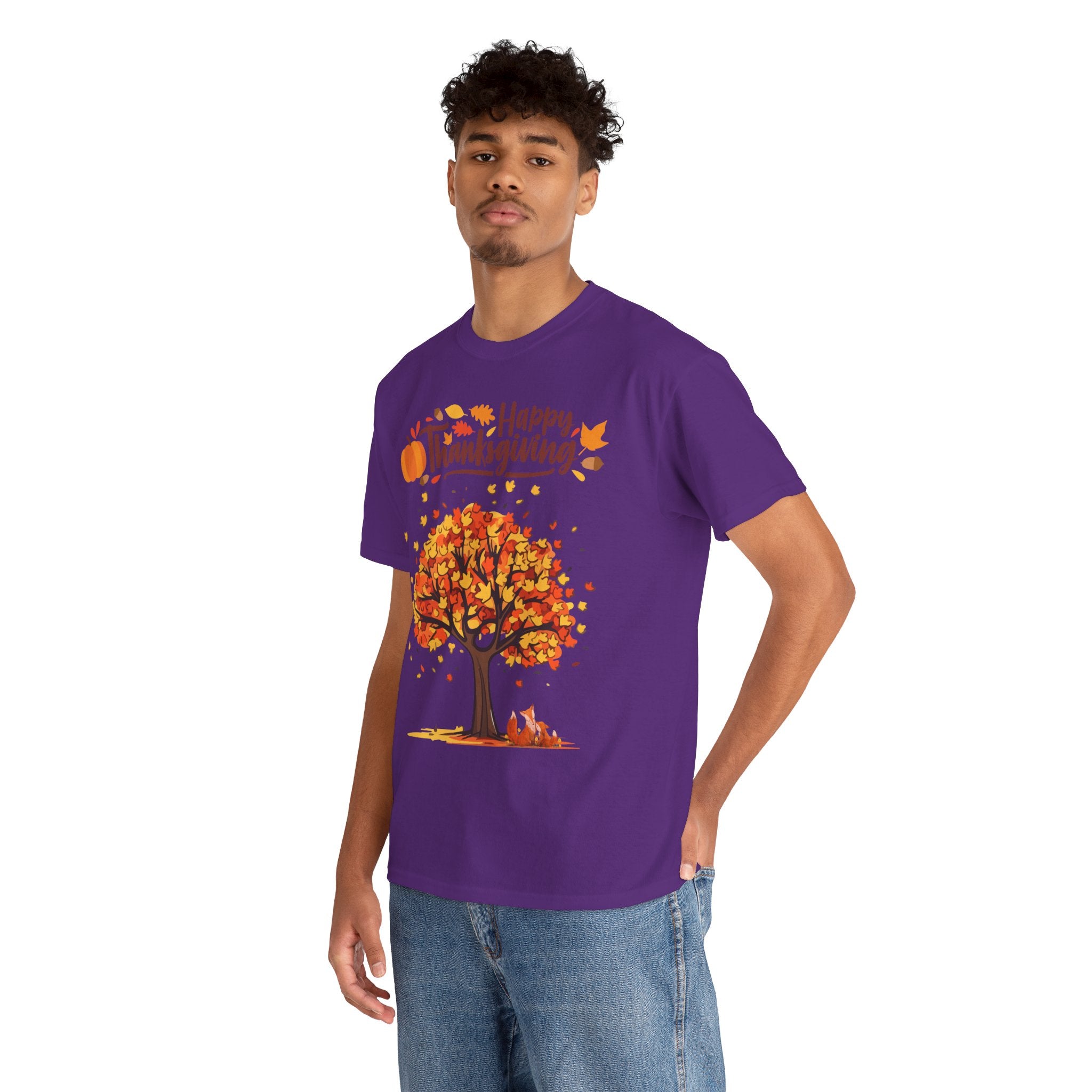 Thanksgiving Tree Tee, Autumn Shirt, Fall Apparel, Family Gathering Top, Seasonal Wear, Thanksgiving Gift