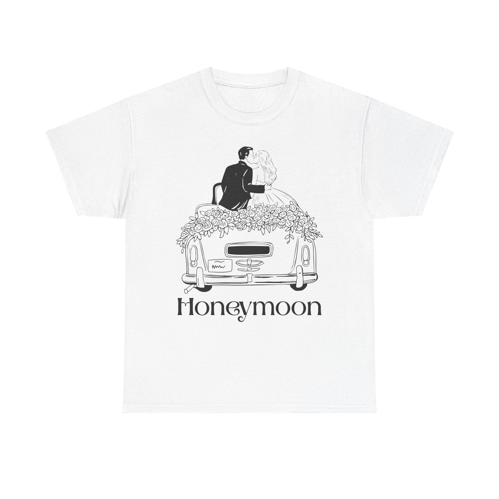 Honeymoon Wedding  T-Shirt, Romantic Couple Shirt, Newlywed Gift, Wedding Celebration Apparel, Typography Tee, Unisex Cotton Top