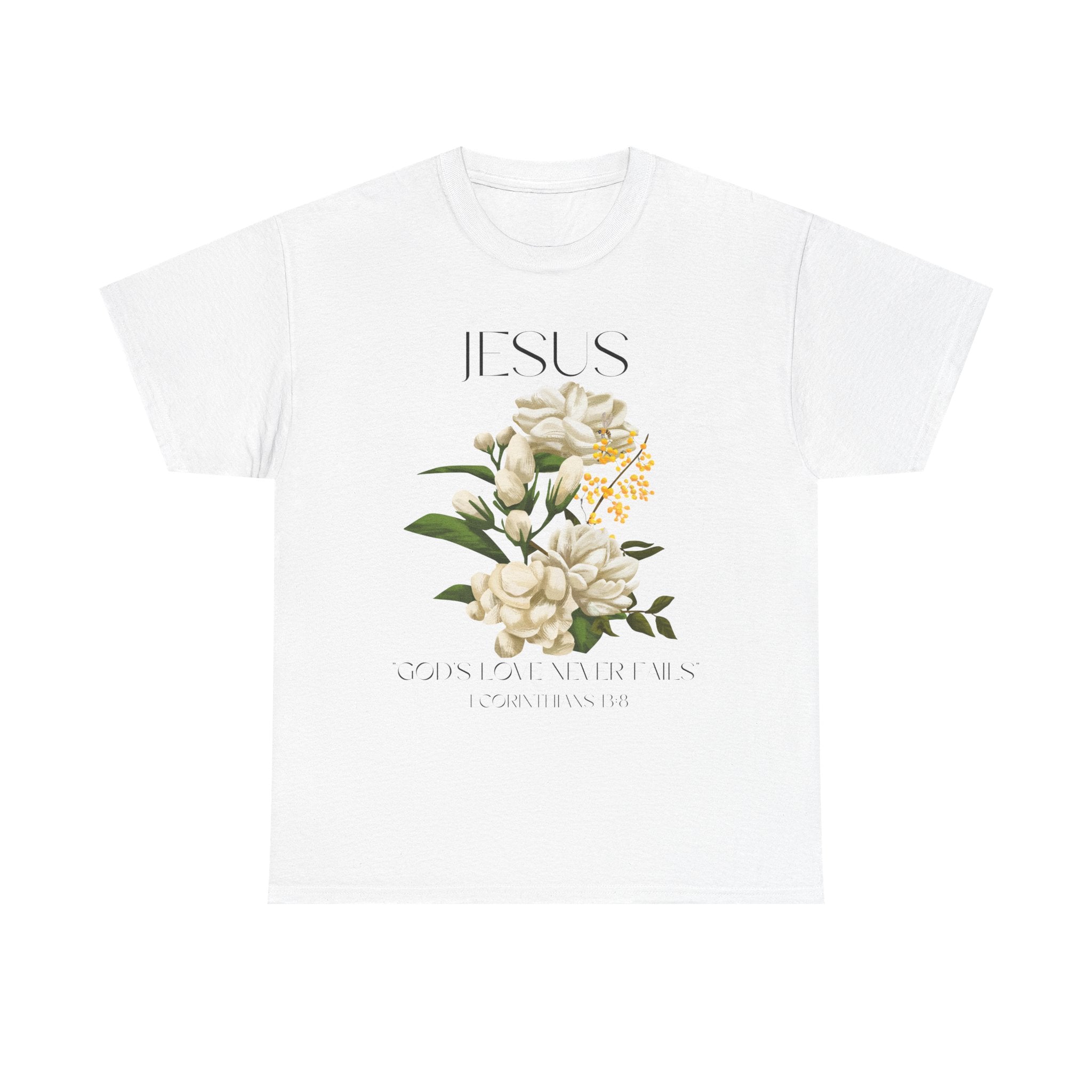 Jesus- God's love never fails-Unisex Heavy Cotton Tee