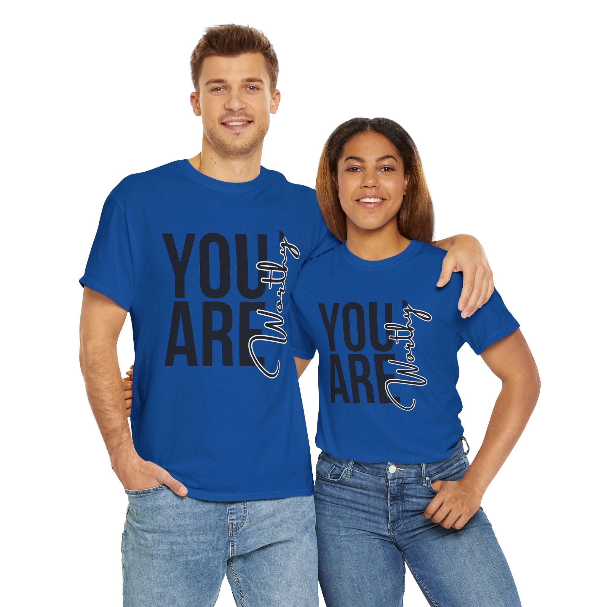 You Are Worthy Unisex Heavy Cotton Tee, Motivational Quote Shirt, Gift for Friends, Self-Love Tee, Uplifting Apparel, Positive [...]