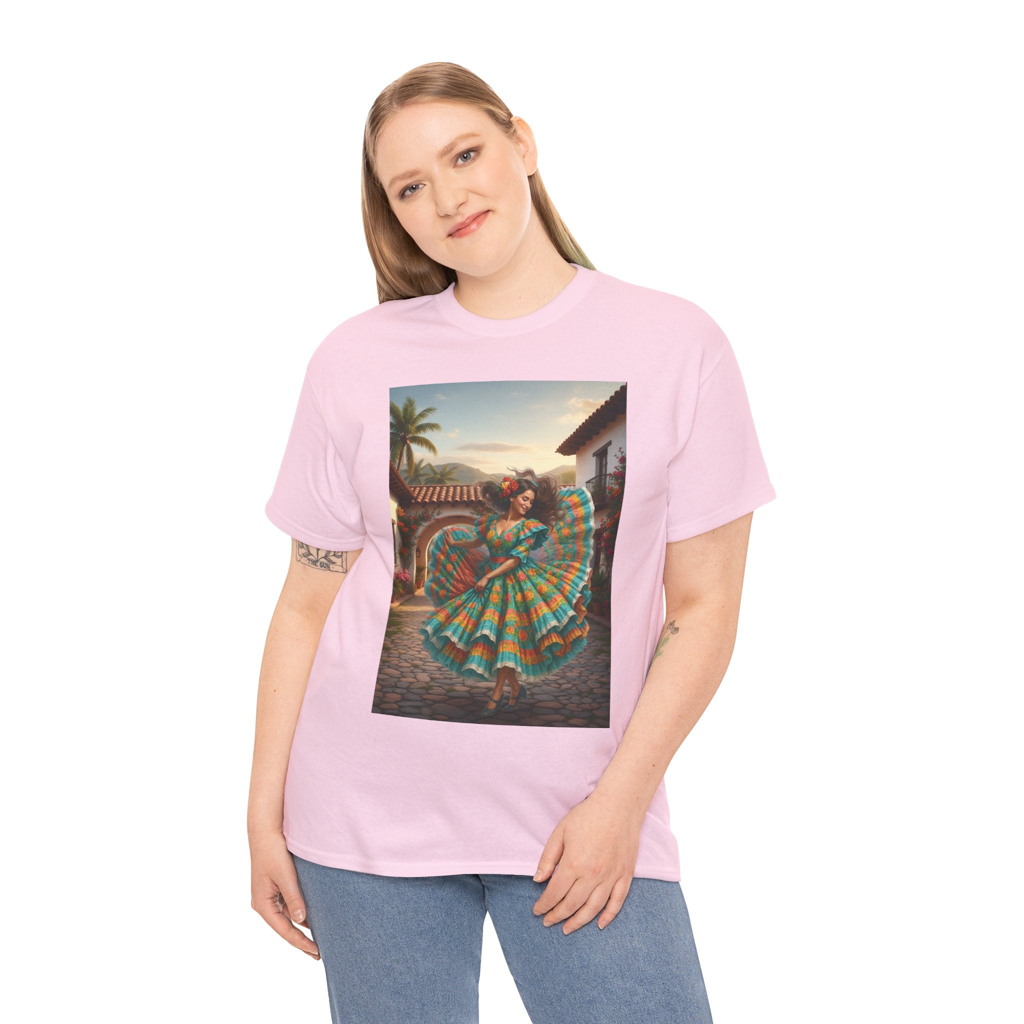 Folklórico Dancer Vibrant Graphic Tee - Perfect for Festivals, Casual Outings, Gifts, Dance Lovers, Unisex Fashion