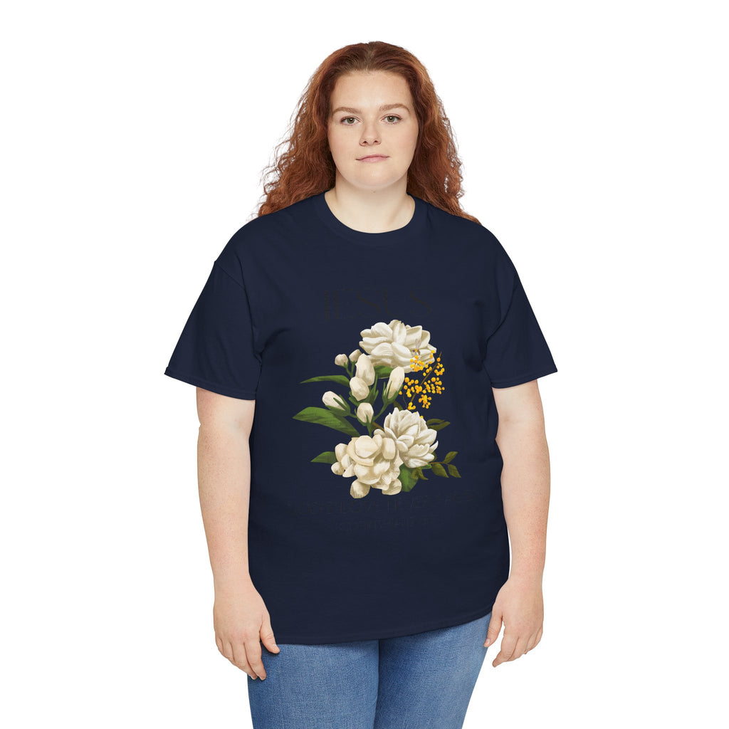 Jesus- God's love never fails-Unisex Heavy Cotton Tee