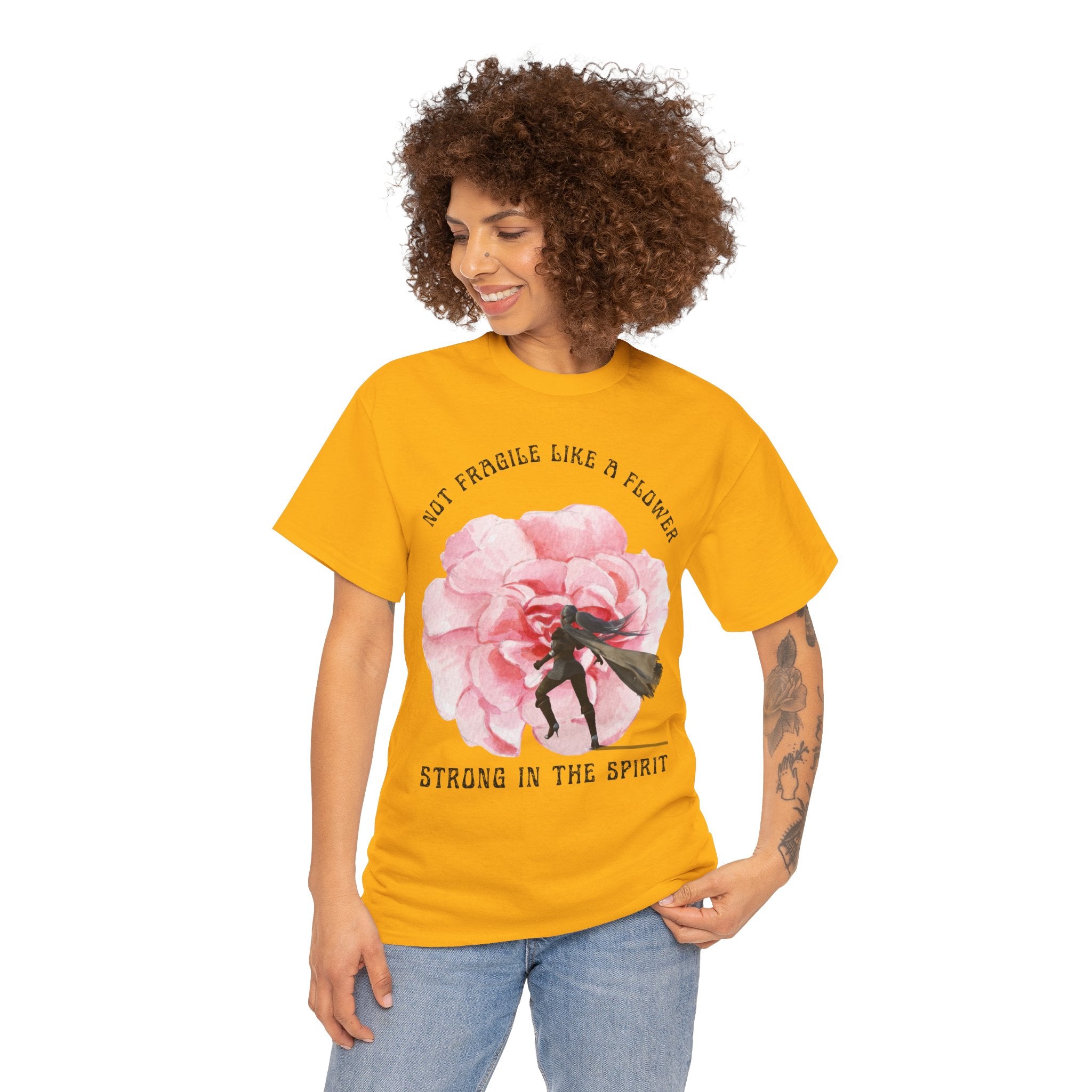 Floral Empowerment Tee, Not Fragile Like a Flower, Strong in the Spirit Shirt, Inspirational Unisex T-Shirt, Gift for Women, [...]