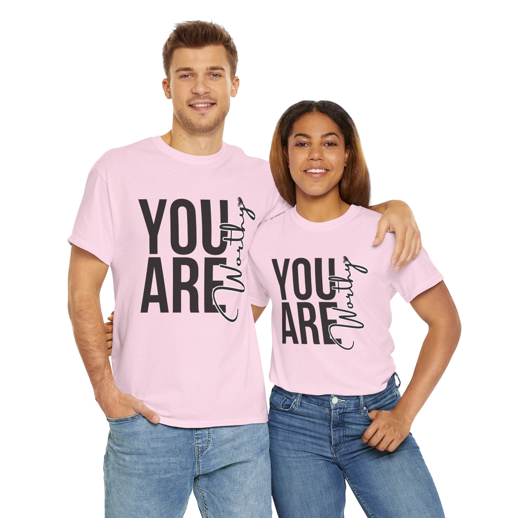 You Are Worthy Unisex Heavy Cotton Tee, Motivational Quote Shirt, Gift for Friends, Self-Love Tee, Uplifting Apparel, Positive [...]