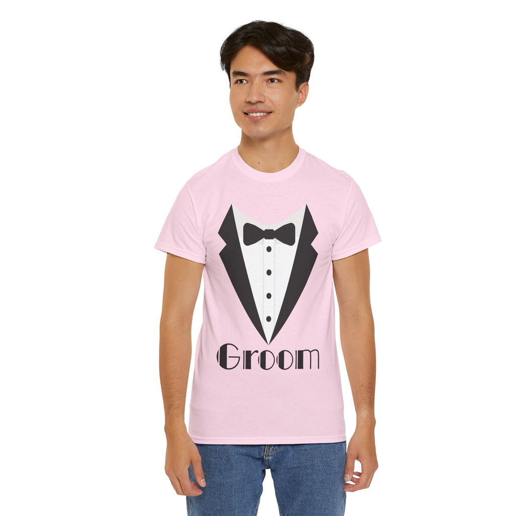 Groom T-Shirt, Unisex Heavy Cotton Tee for Weddings, Bachelor Parties, Groomsmen Gifts, Casual Wear, Bridal Showers