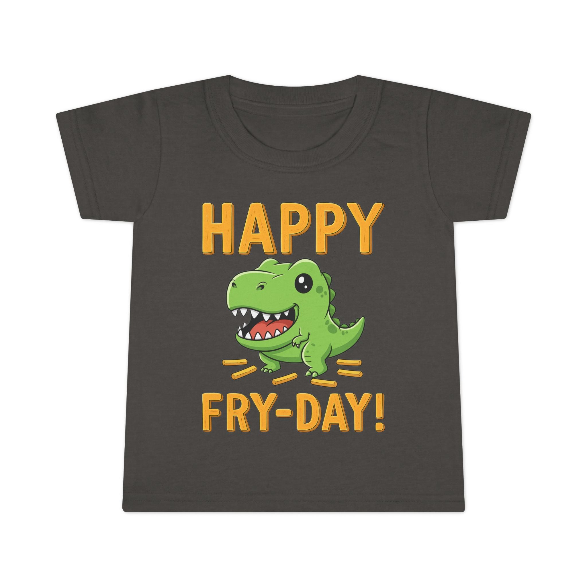 Dino Fry-Day Toddler T-Shirt, Fun Kids Tee, Dinosaur Shirt for Toddlers, Cute Children's Clothing, Toddler Gift Idea