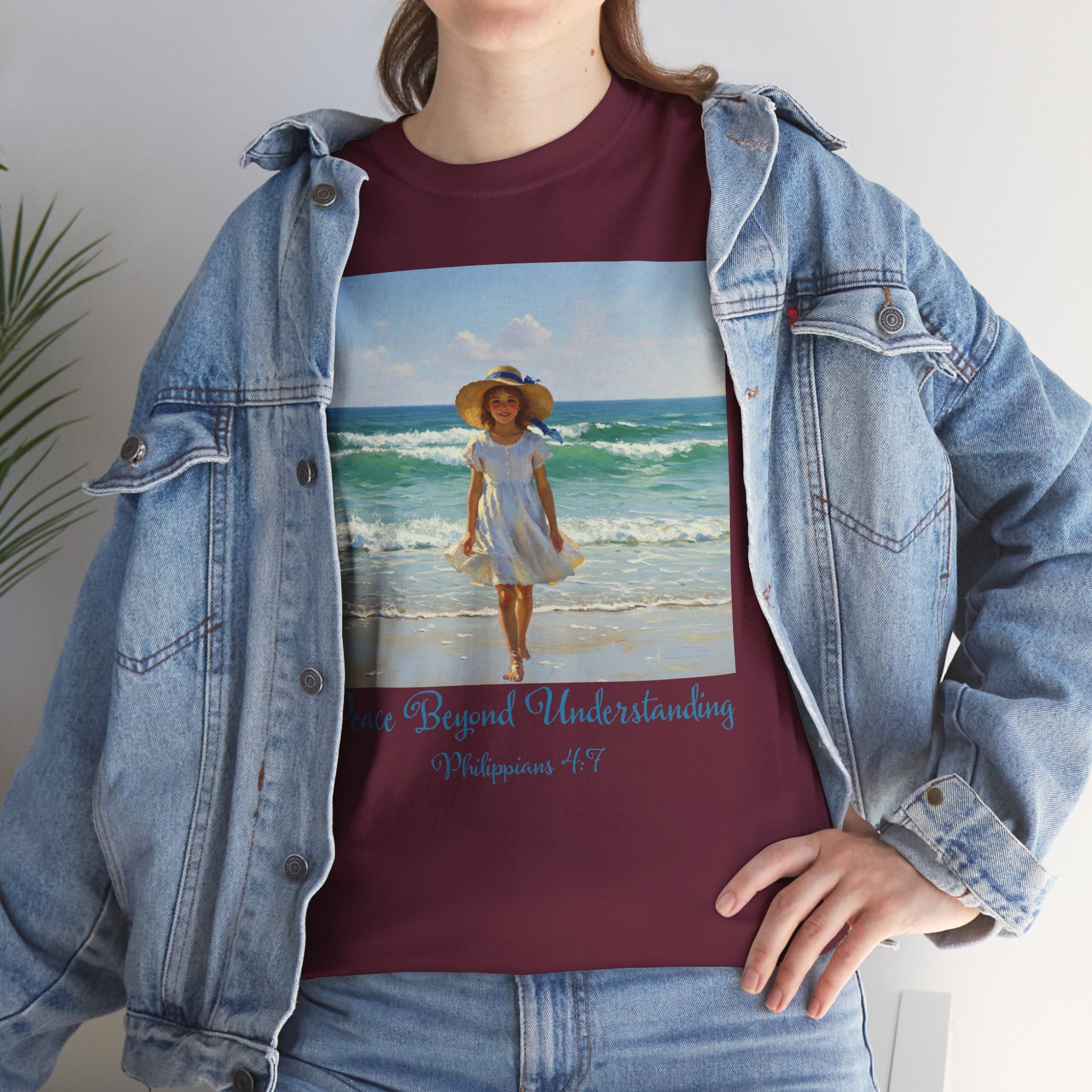 Serene Beach Vibes Tee for Summer Days, Top for Women, Casual Wear, Gifts for Beach Lovers, Vacay Essentials