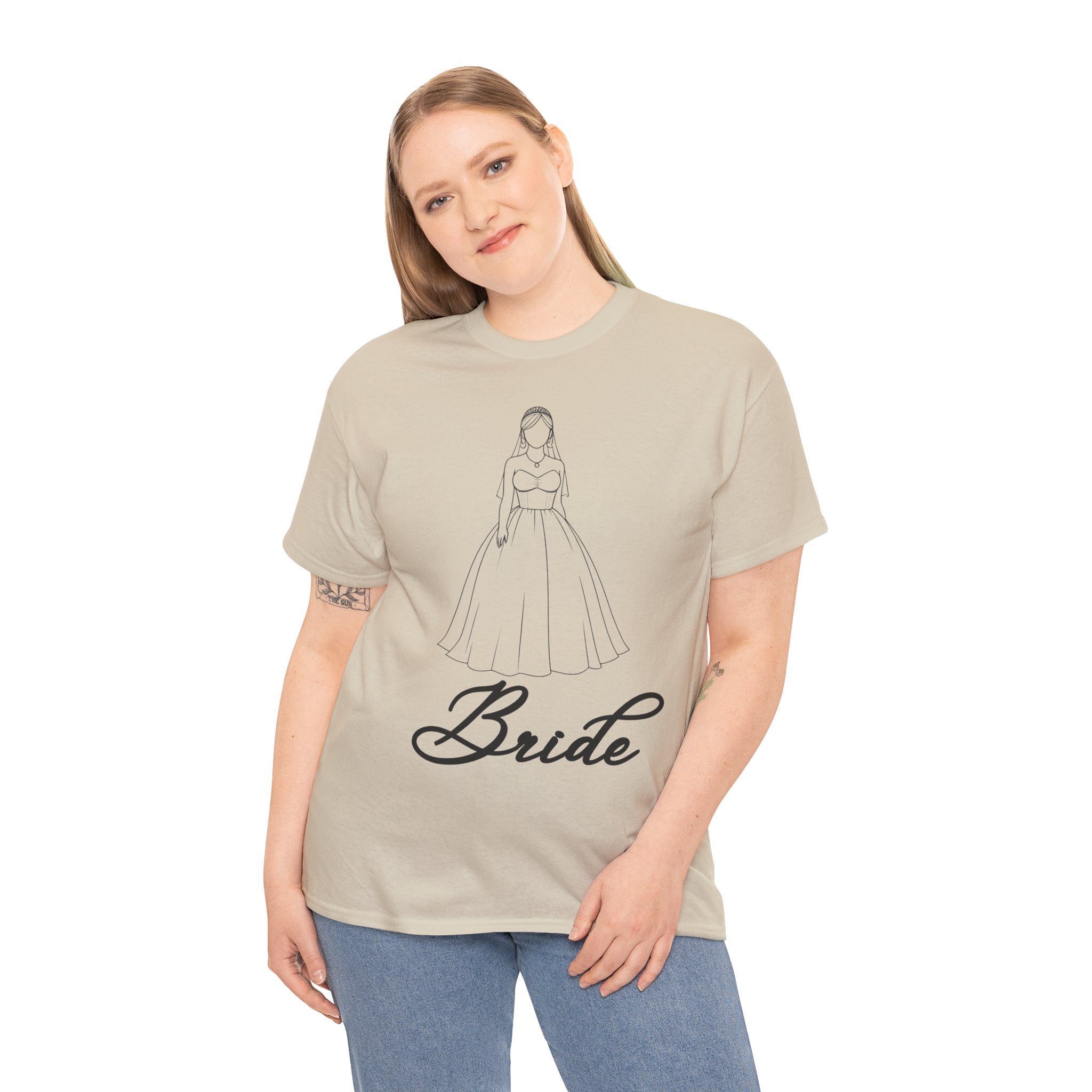 Bride Graphic Unisex Heavy Cotton Tee, Wedding Shirt, Bridal Party Gift, Engagement Celebration, Bride-to-Be Apparel, Wedding Day Outfit