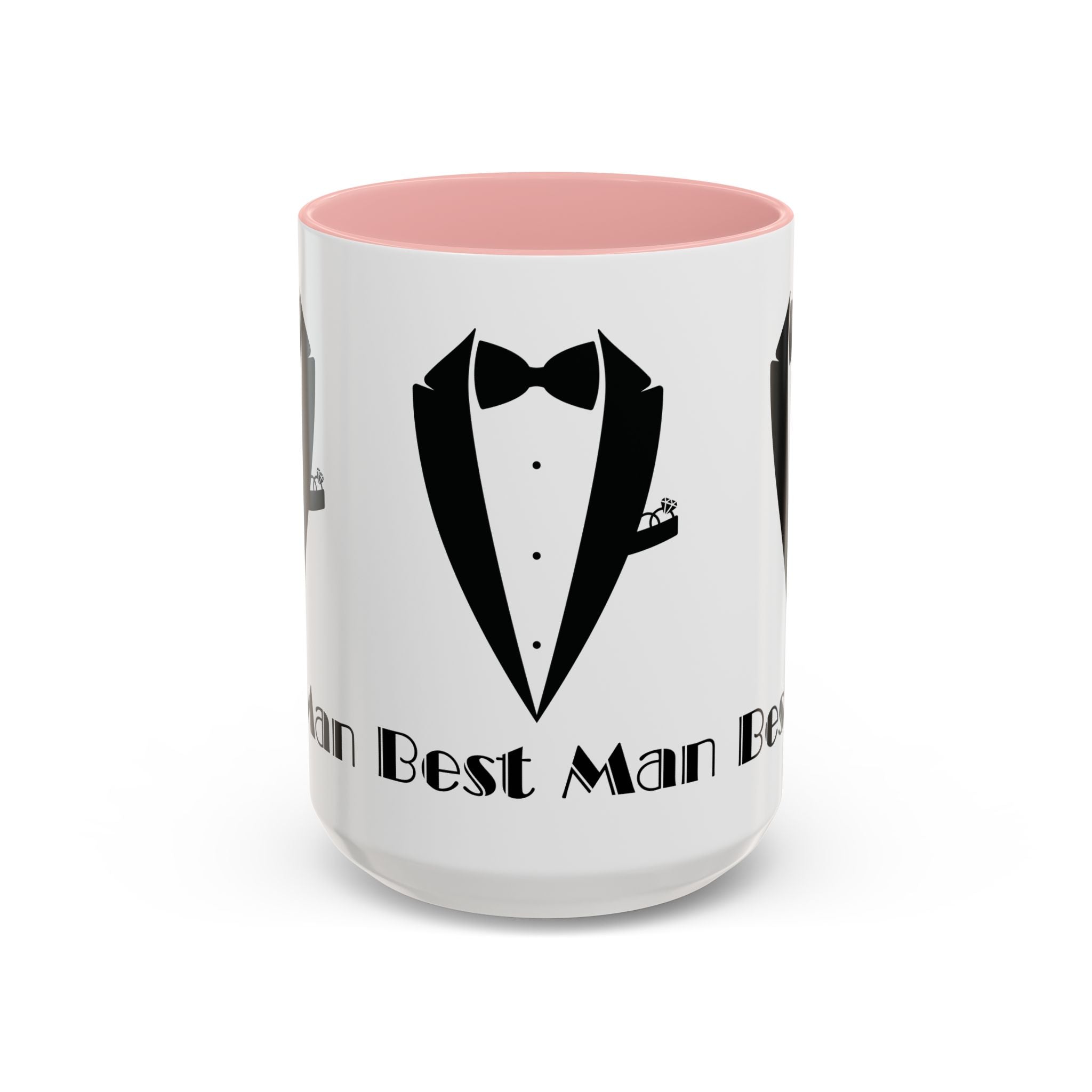 Best Man Accent Coffee Mug 11/15 oz, Groom’s Gift, Wedding Party Favor, Unique Best Man Gift, Black and White Coffee Cup