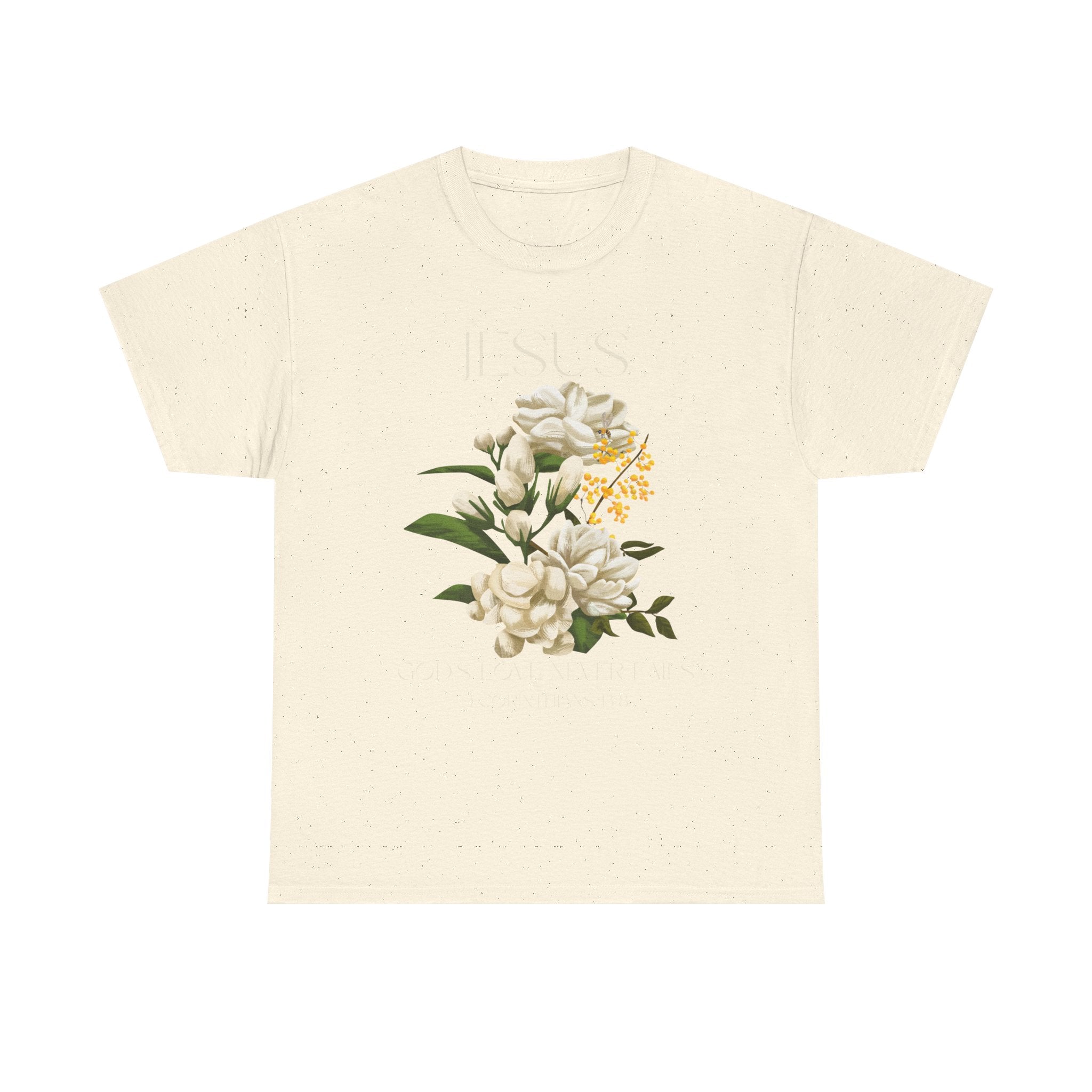 Jesus/Floral Faith T-Shirt // Vintage Jesus Graphic Tee, Inspirational Gift, Spring Fashion, Religious Apparel, Casualwear