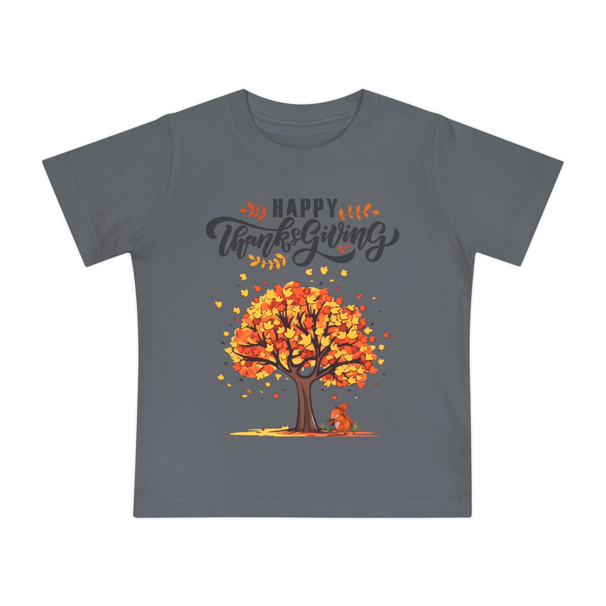 Happy Thanksgiving/Thanksgiving Baby T-Shirt, Cute Fall Apparel, Kids Autumn Clothing, Holiday Gift, Seasonal Outfit, Fall Tree Design