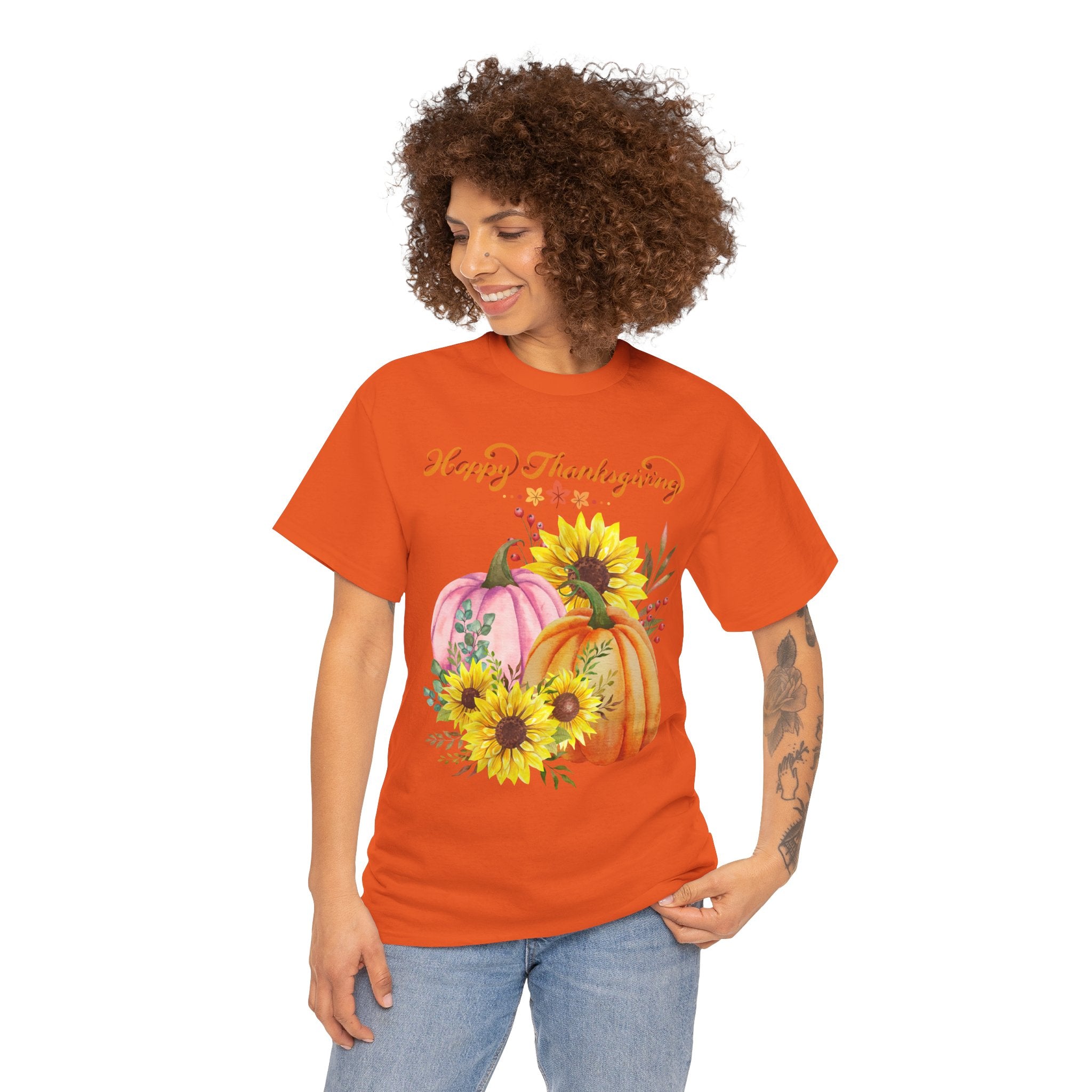 Thanksgiving T-shirts, Pumpkin Tee, Autumn Shirt, Unisex Fall Apparel, Holiday Gift, Cozy Outfit, Harvest Festival Clothing