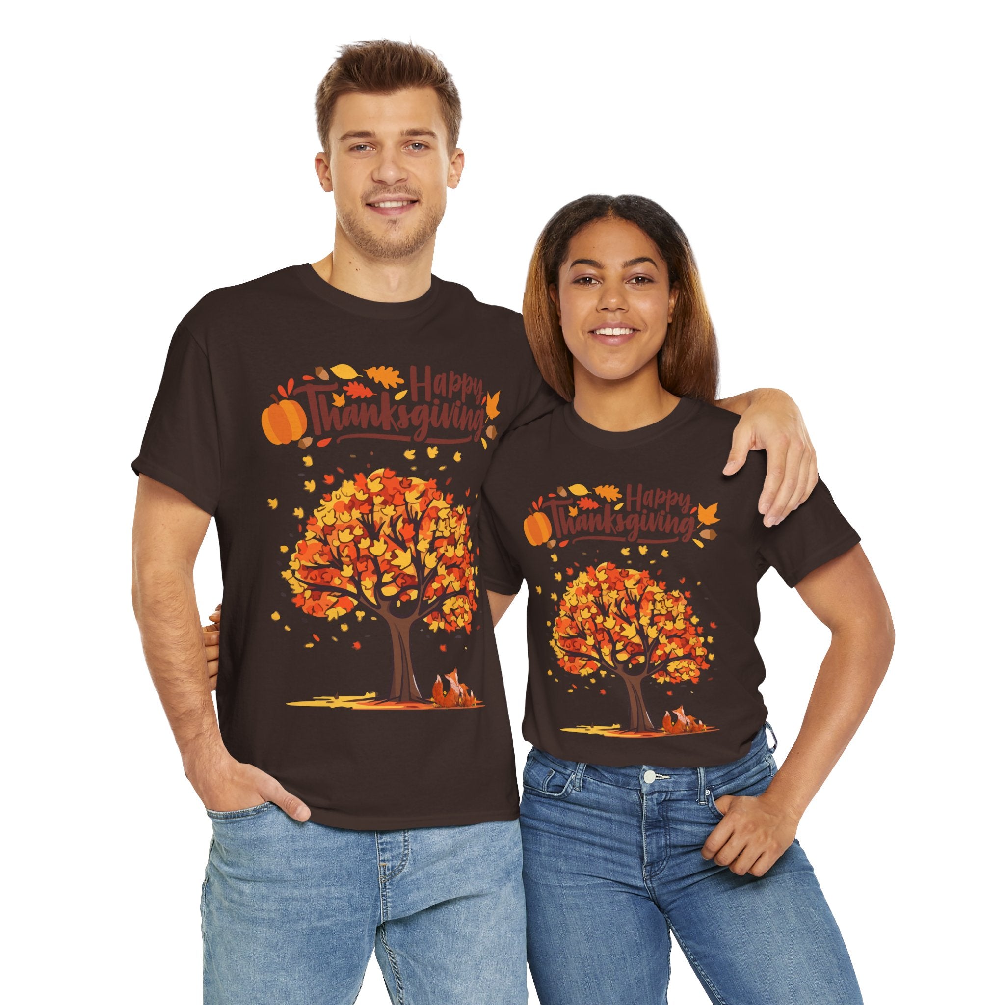 Thanksgiving Tree Tee, Autumn Shirt, Fall Apparel, Family Gathering Top, Seasonal Wear, Thanksgiving Gift
