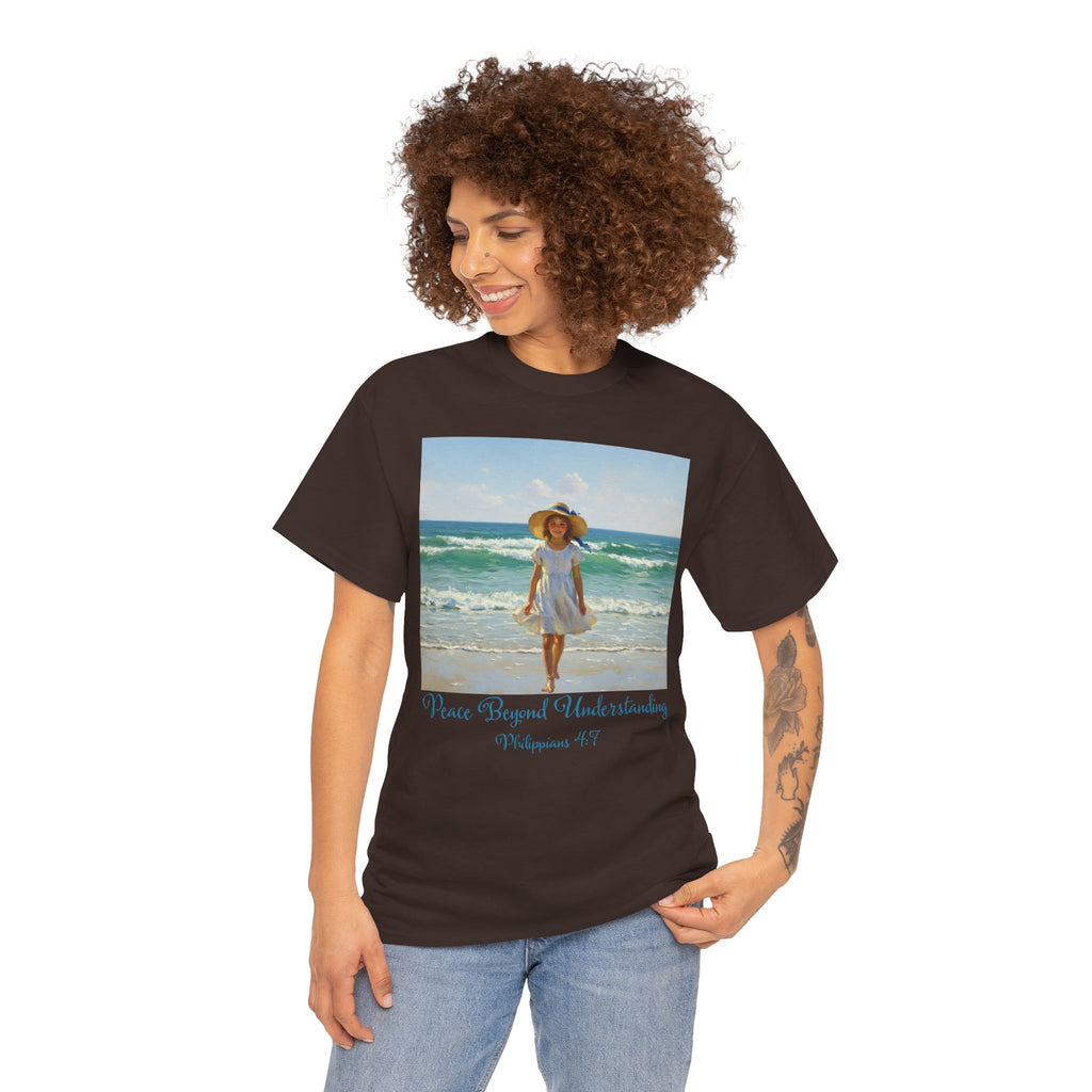 Serene Beach Vibes Tee for Summer Days, Top for Women, Casual Wear, Gifts for Beach Lovers, Vacay Essentials