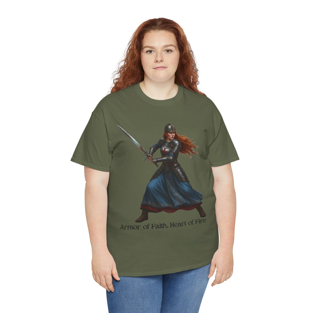 Warrior Spirit Unisex Heavy Cotton Tee, Inspirational Shirt, Fantasy Gift, Empowerment Merchandise, Soft Cotton Tee, Everyday Wear