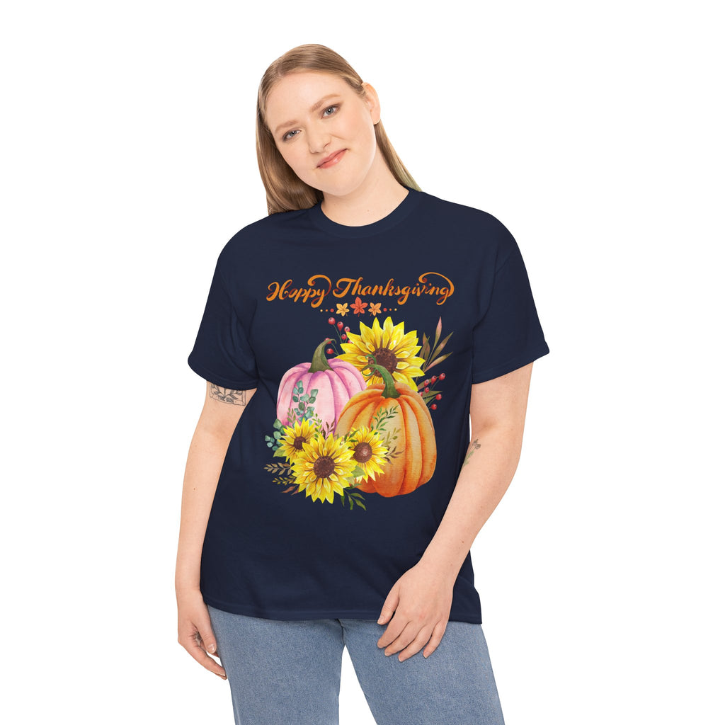 Thanksgiving T-shirts, Pumpkin Tee, Autumn Shirt, Unisex Fall Apparel, Holiday Gift, Cozy Outfit, Harvest Festival Clothing